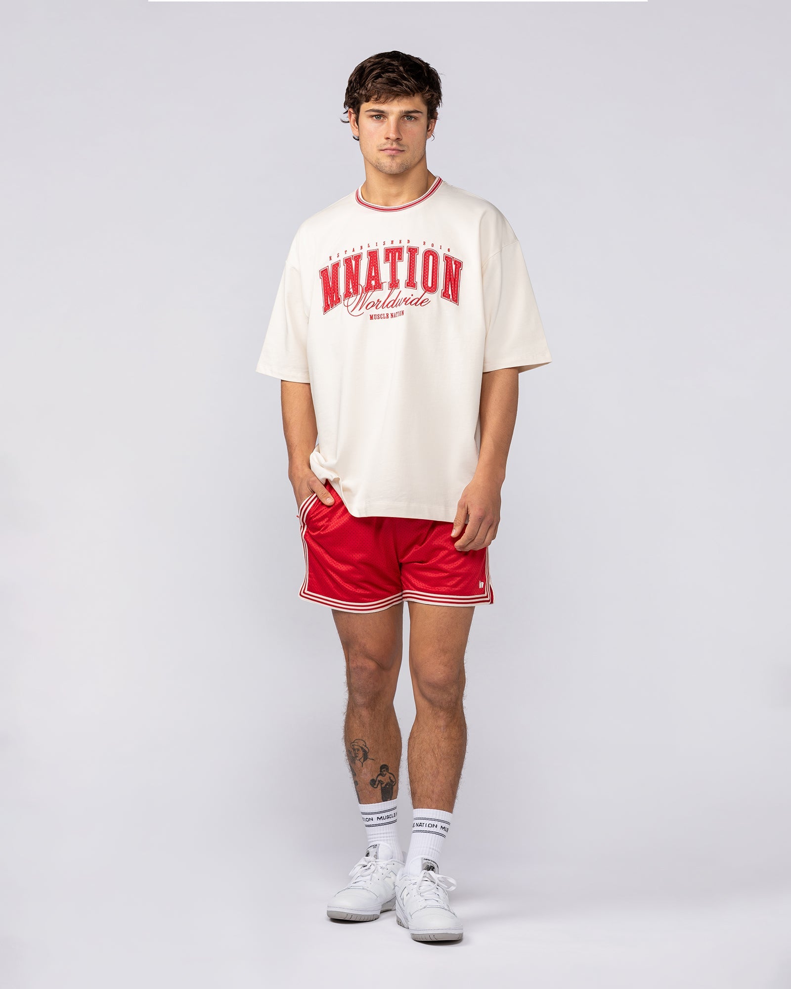 Retro Mesh Training 4" Shorts - Urban Red-Shorts-S-082527URBRD-S-MNAPPRL43921-6-Muscle Nation