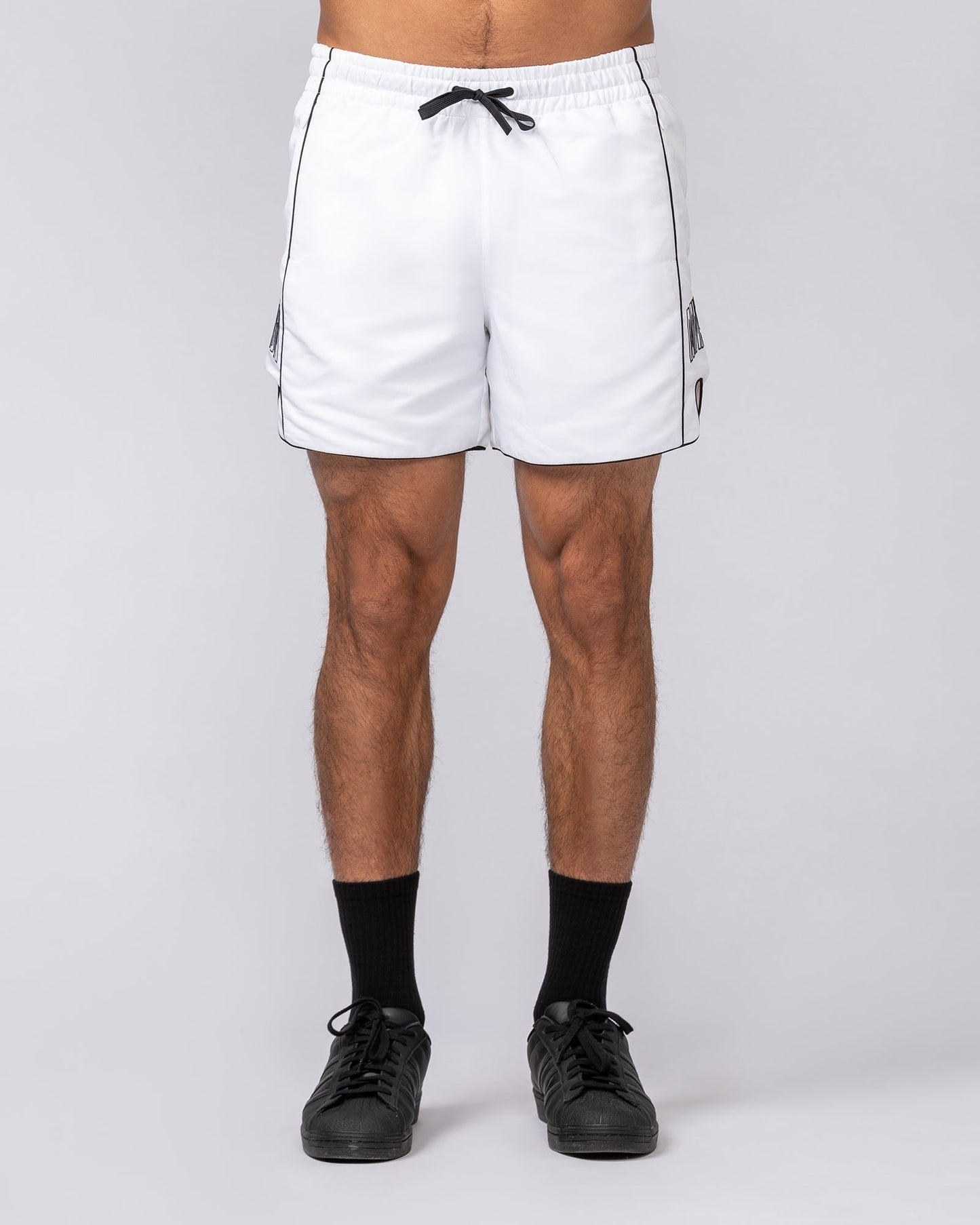 Round House 5" Shorts - White-Shorts-S-062524WHT-S-MNAPPRL43216-2-Muscle Nation