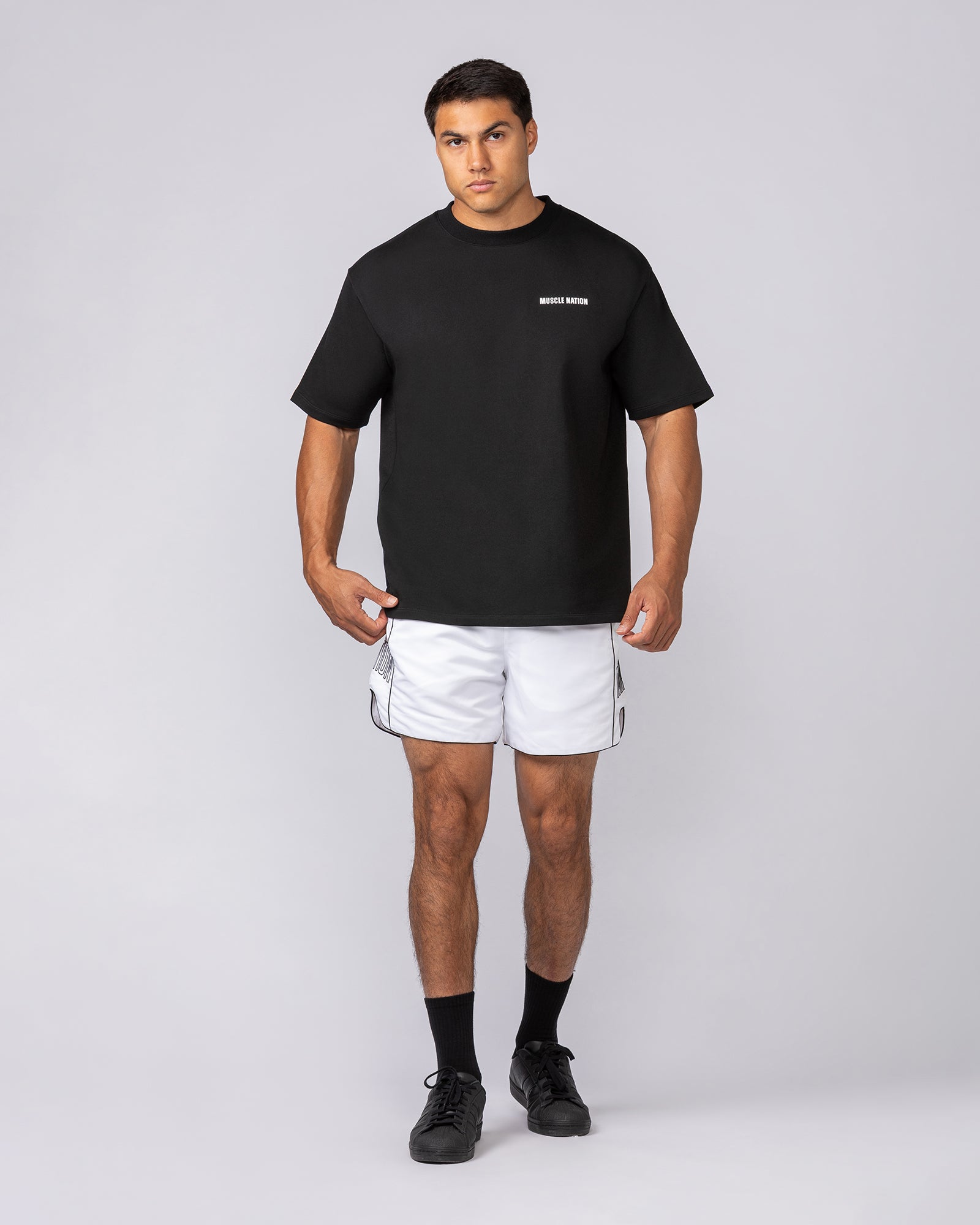 Round House 5" Shorts - White-Shorts-S-062524WHT-S-MNAPPRL43216-6-Muscle Nation