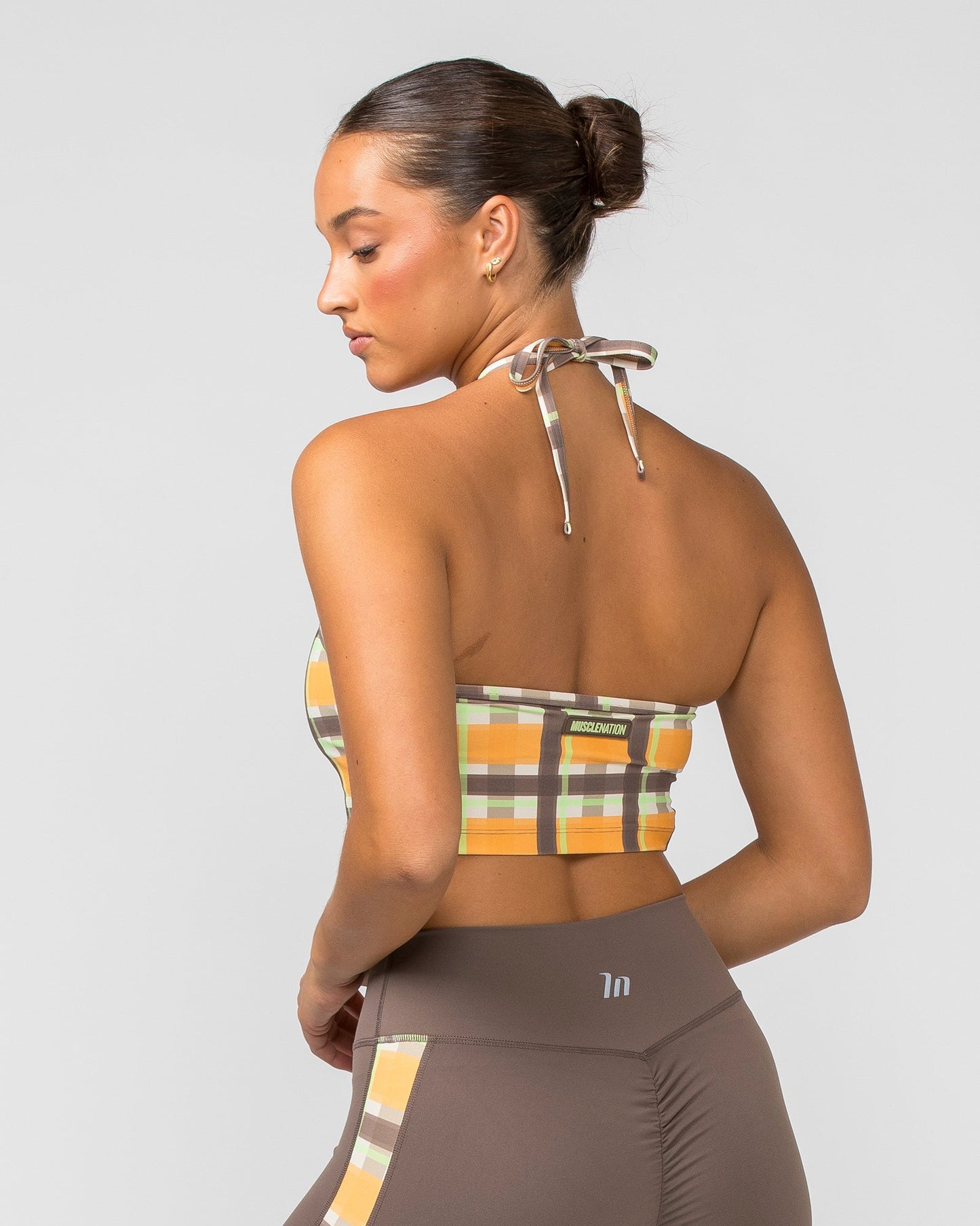 Shimmer Bra Tank Combo - Checked Out Print-Sports Bras-XXS-012208CHKOUT-XXS-MNAPPRL13169-3-Muscle Nation