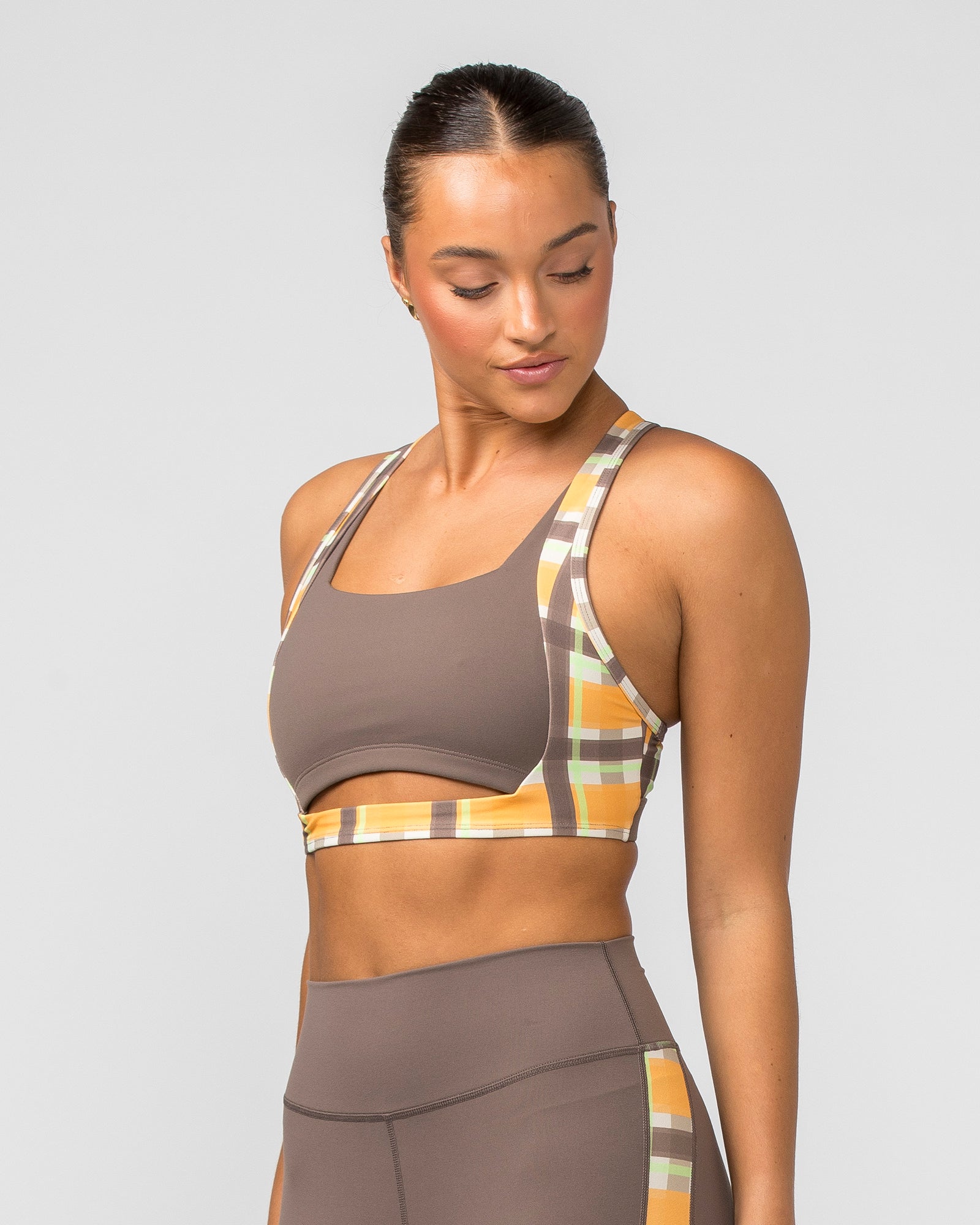 Sizzle Bra - Checked Out Print-Sports Bras-XS-012202CHKOUT-XS-MNAPPRL13011-3-Muscle Nation