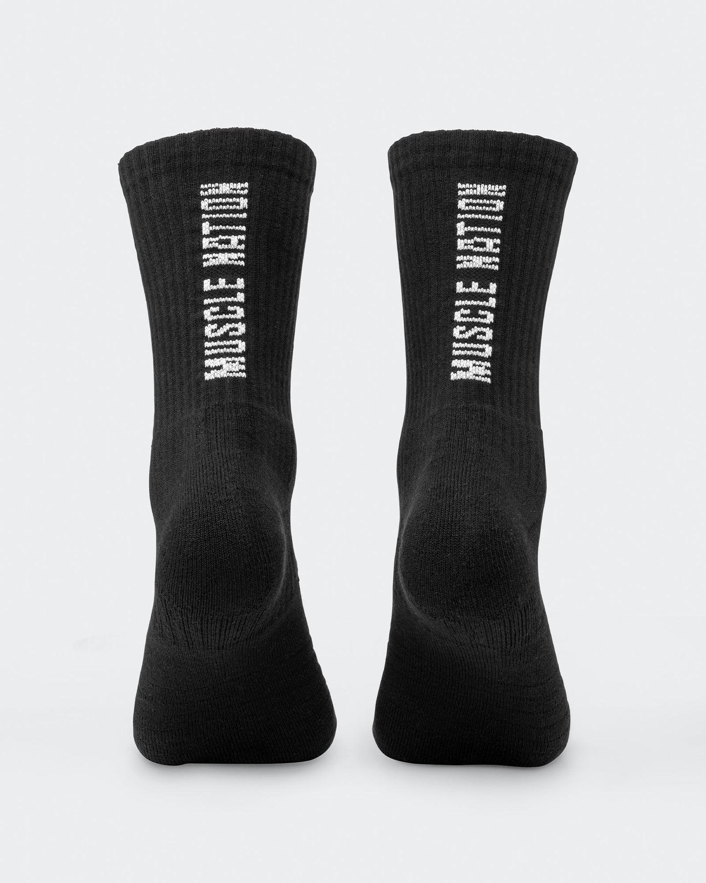 Mens Trainer Crew Sock (2x Pack) - Black-Socks-Black-ACC1124166BLK-ONE-MNAPPRL32721-5-Muscle Nation