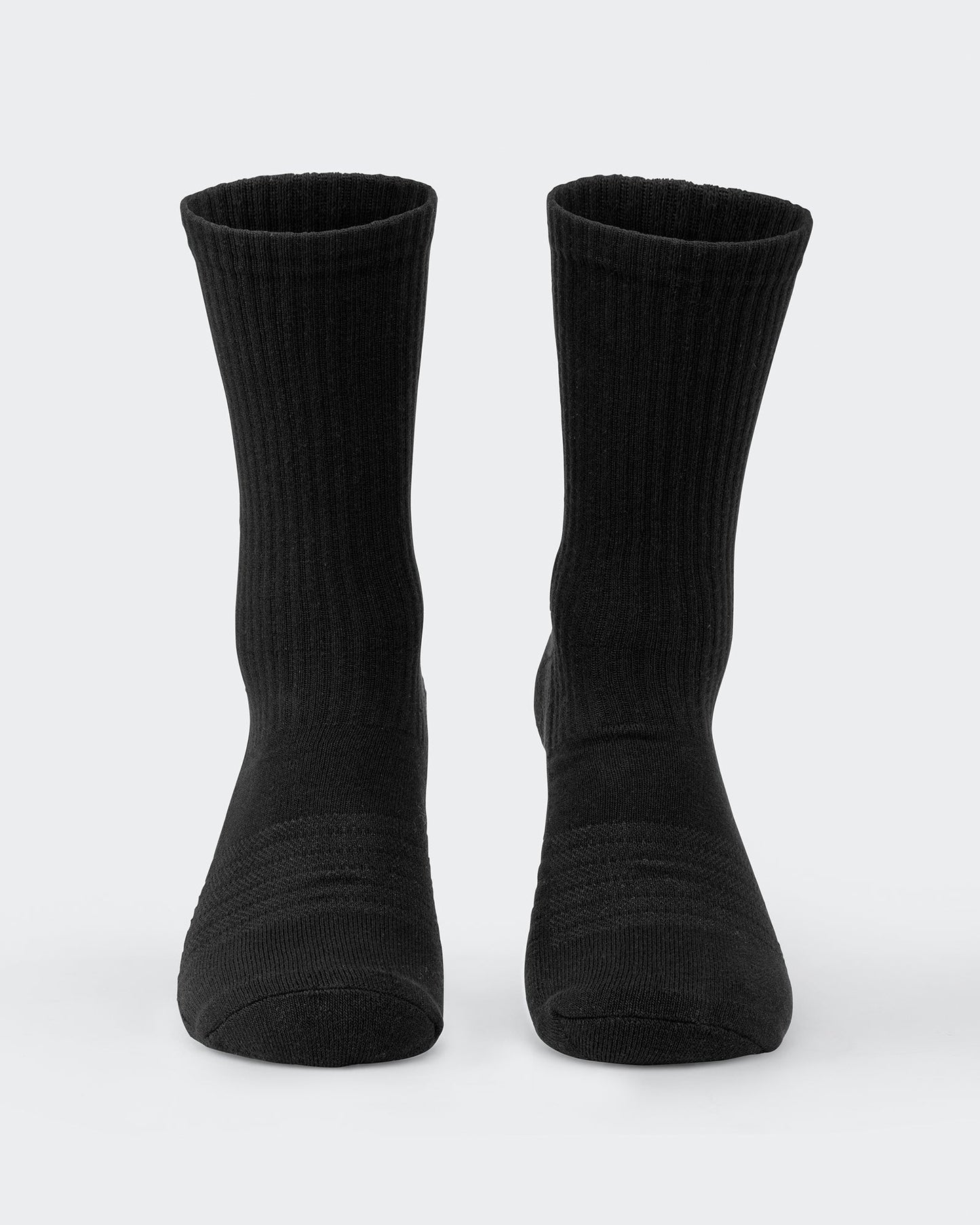 Mens Trainer Crew Sock (2x Pack) - Black-Socks-Black-ACC1124166BLK-ONE-MNAPPRL32721-2-Muscle Nation