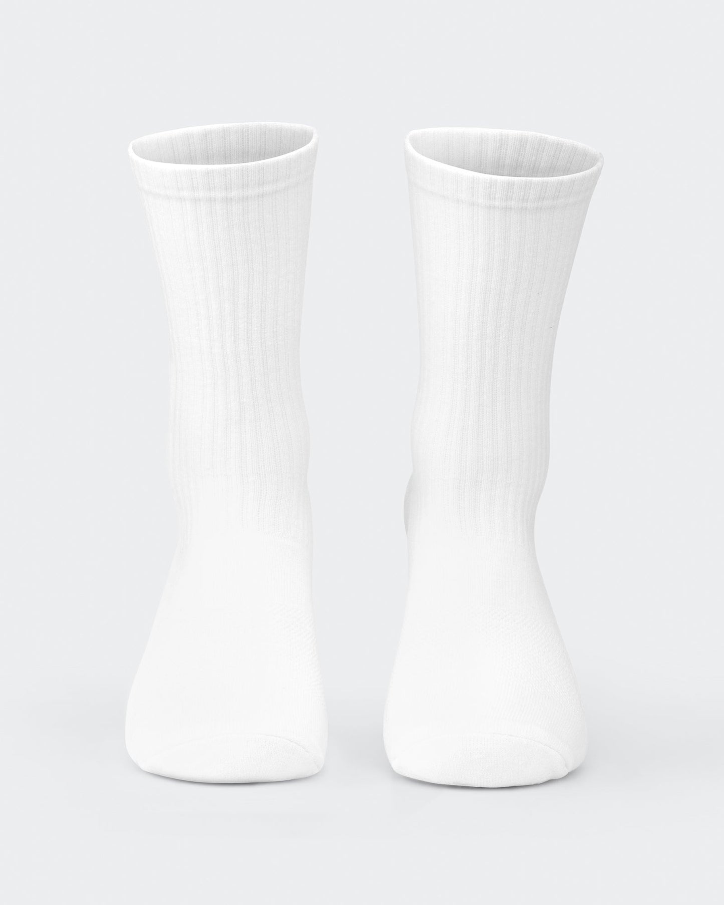 Mens Trainer Crew Sock (2x Pack) - White-Socks-White-ACC1124166WHT-ONE-MNAPPRL32720-2-Muscle Nation