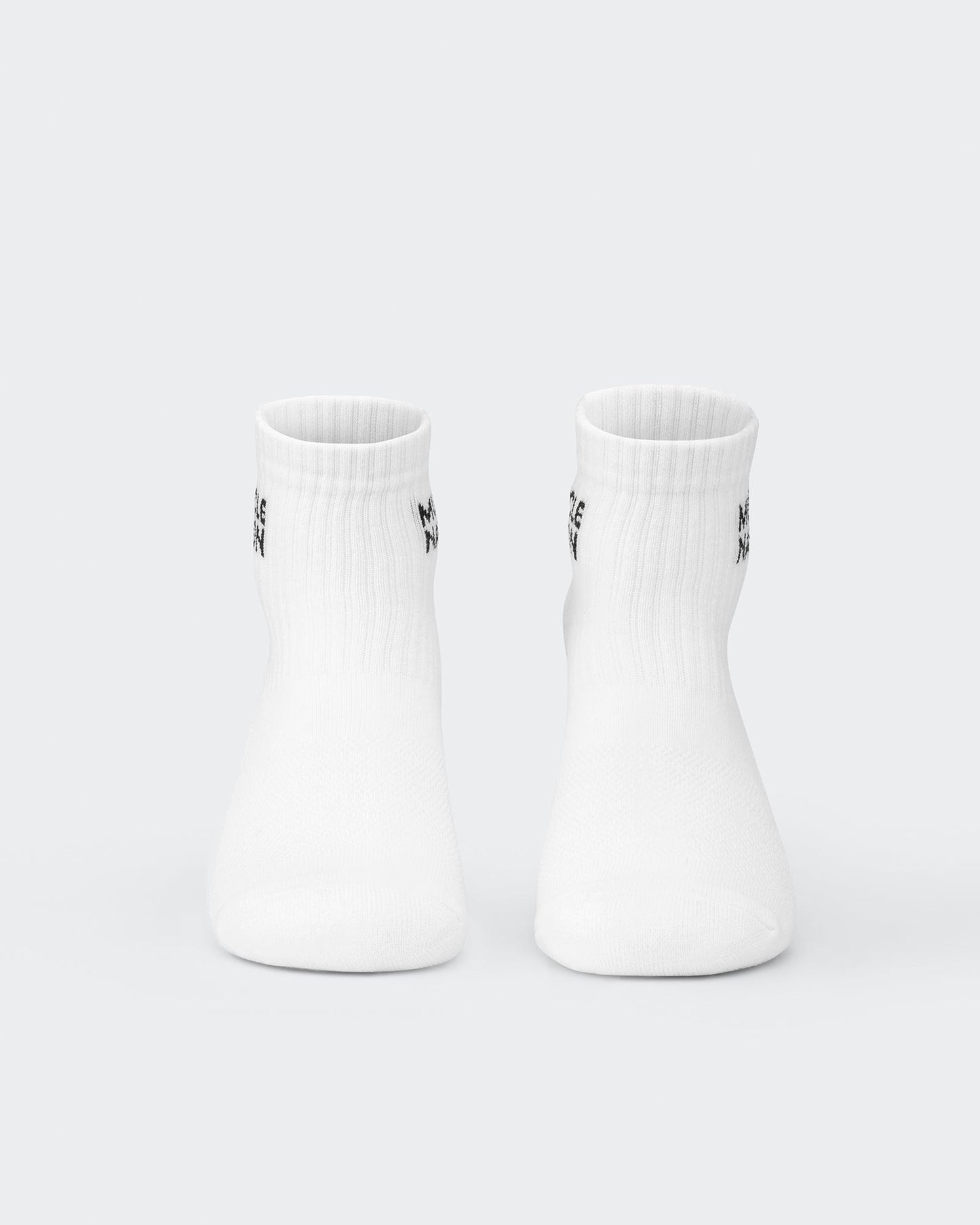 Womens 1/4 Crew Sock (2x Pack)-Socks-White-AC022464WHT-ONE-MNAPPRL29445-2-Muscle Nation