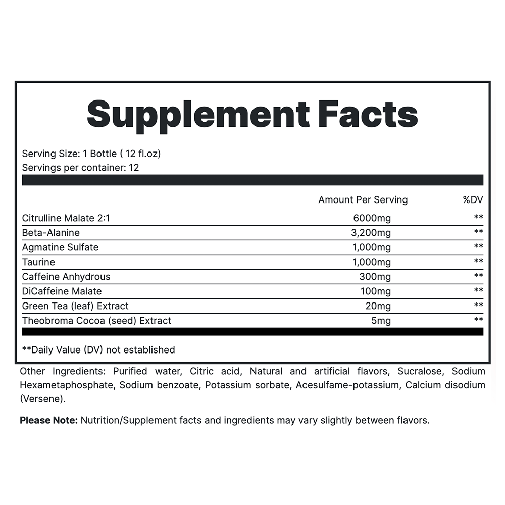 RTD -  Orange Crush Supp Fact