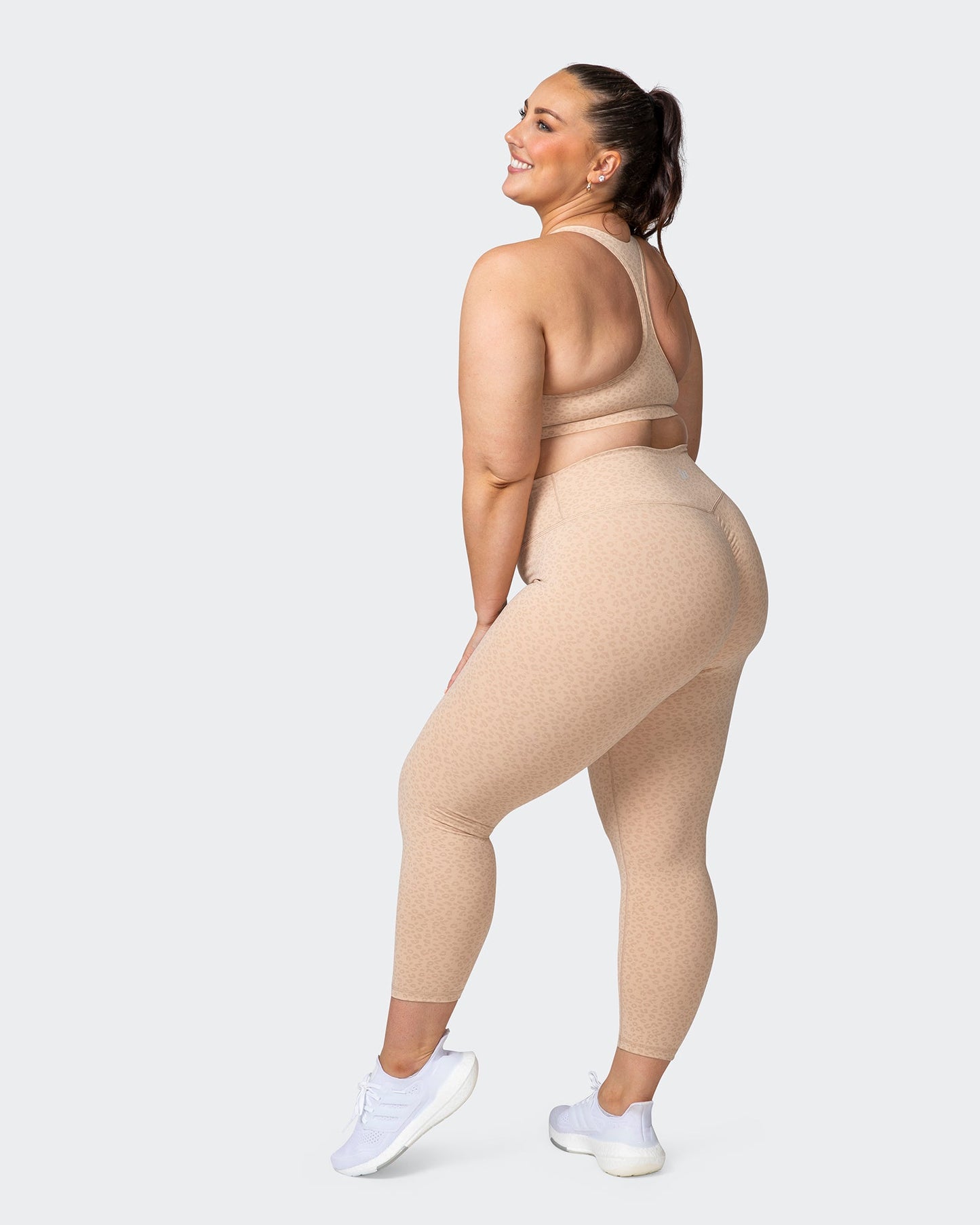 Signature Scrunch 7/8 Leggings - Brown Sugar Mini Cheetah Print-Leggings-XXS-042207BSMCH-XXS-MNAPPRL14557-7-Muscle Nation