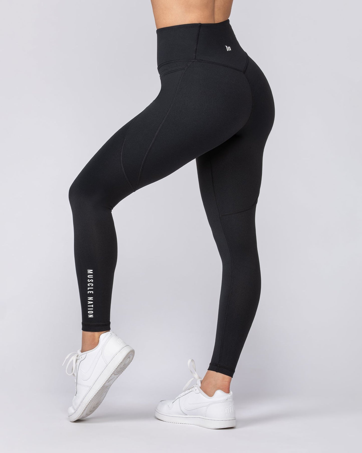 Signature Boost Pocket Ankle Length Leggings - Black-Leggings-XXS-112350BLK-XXS-MNAPPRL27185-5-Muscle Nation