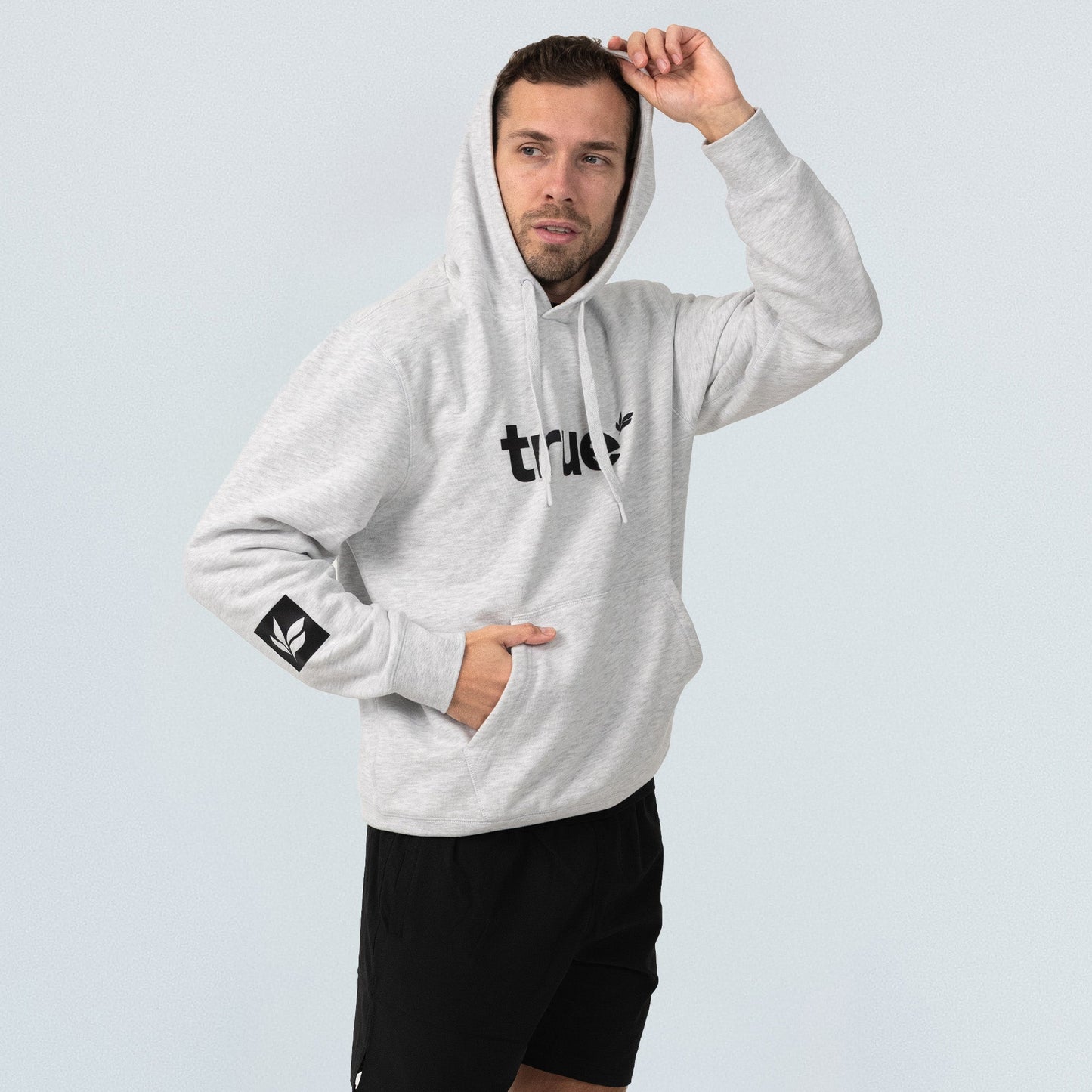 Unisex White Marle Hoodie