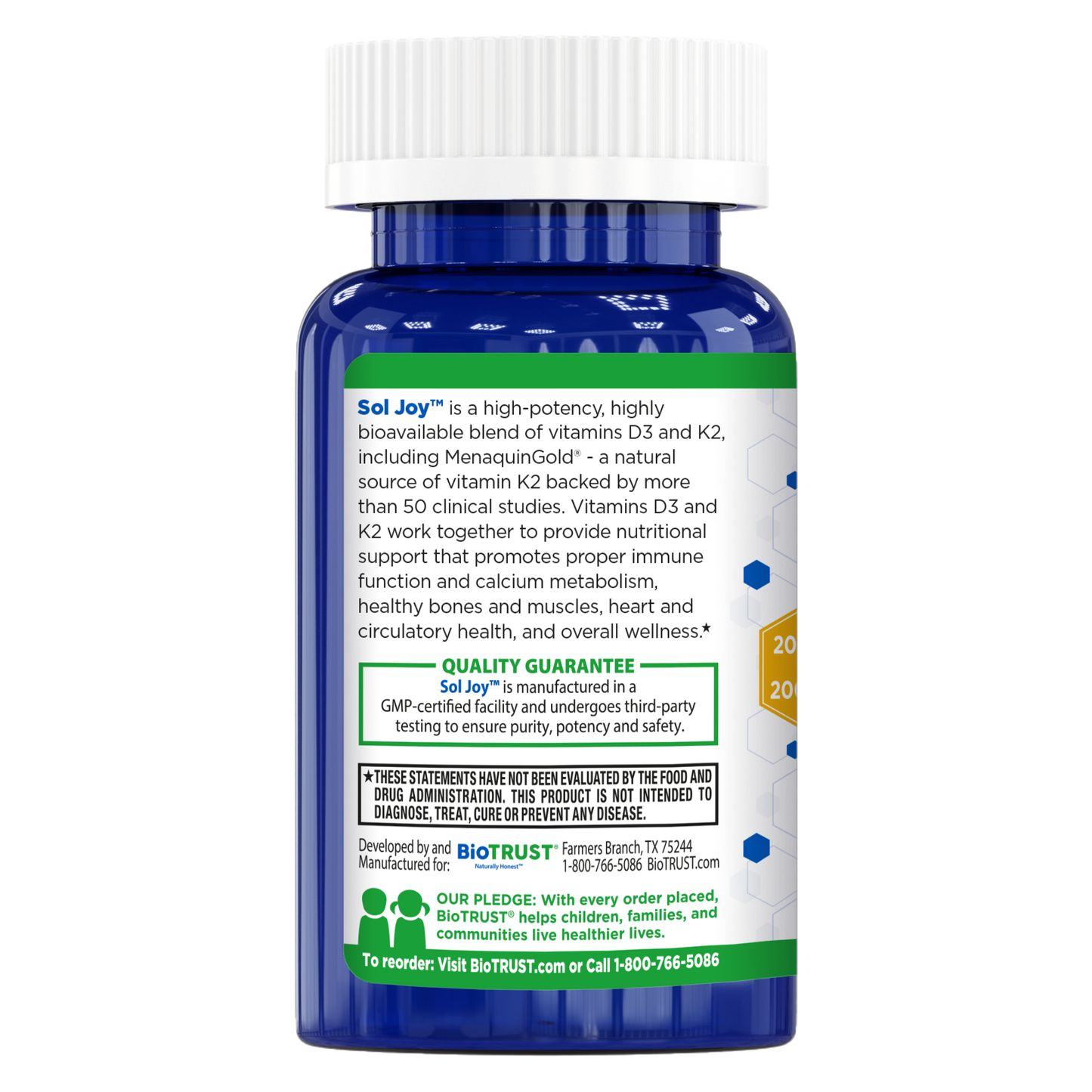 SOL JOY? ĄŞ HIGH-POTENCY VITAMIN D3 + K2 SUPPLEMENT