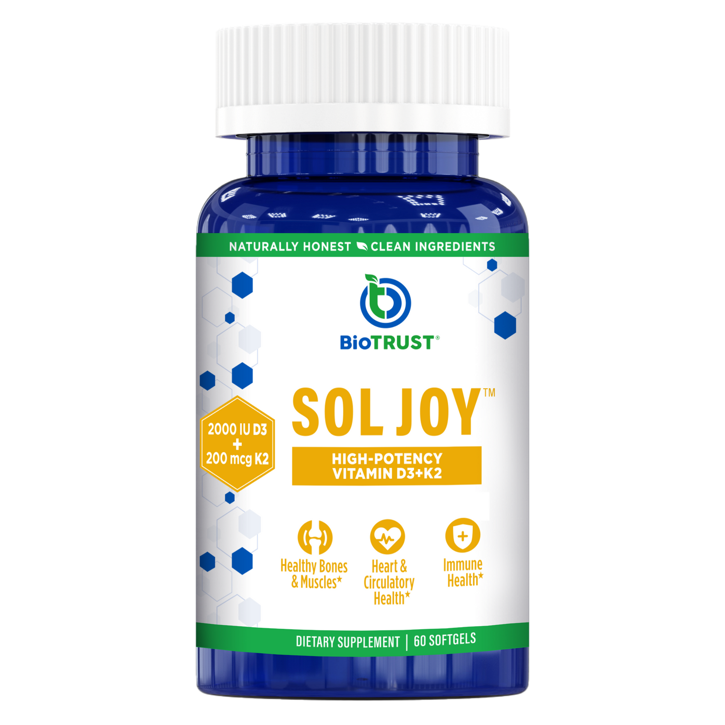 SOL JOY? ĄŞ HIGH-POTENCY VITAMIN D3 + K2 SUPPLEMENT
