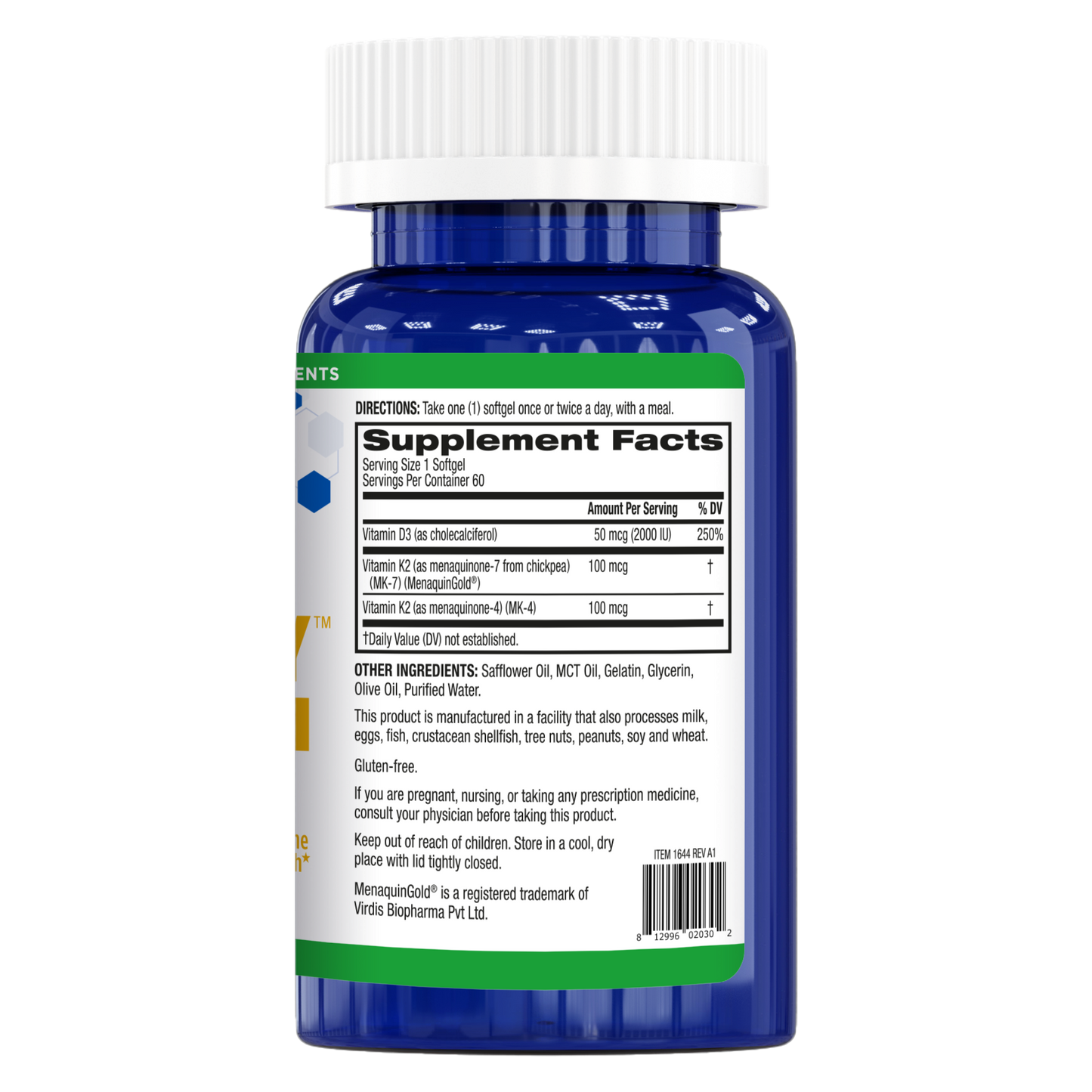 SOL JOY? ĄŞ HIGH-POTENCY VITAMIN D3 + K2 SUPPLEMENT