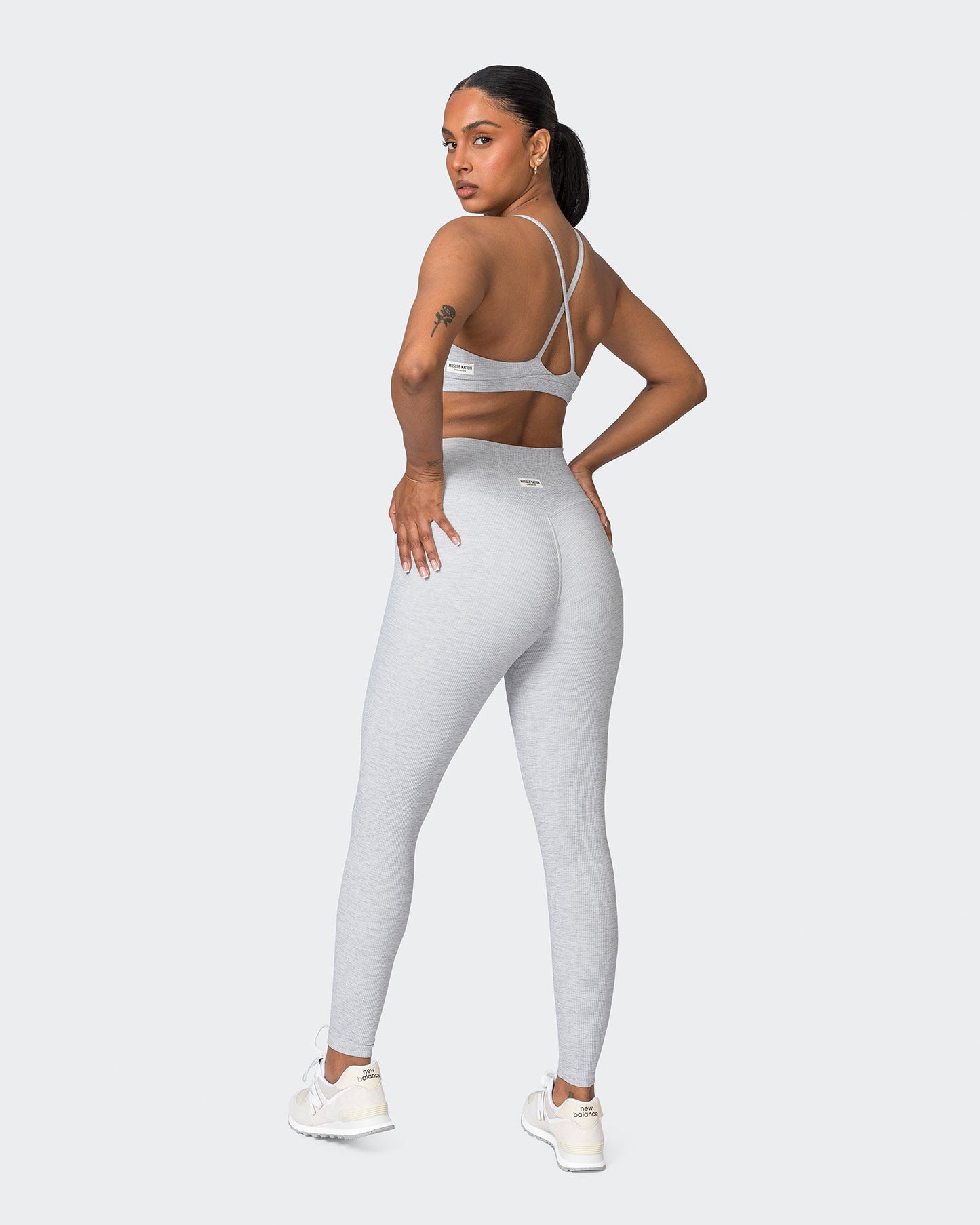 Essence Rib Bralette - Quiet Grey Marl-Bralettes-XS-072329QTGRMRL-XS-MNAPPRL26081-7-Muscle Nation
