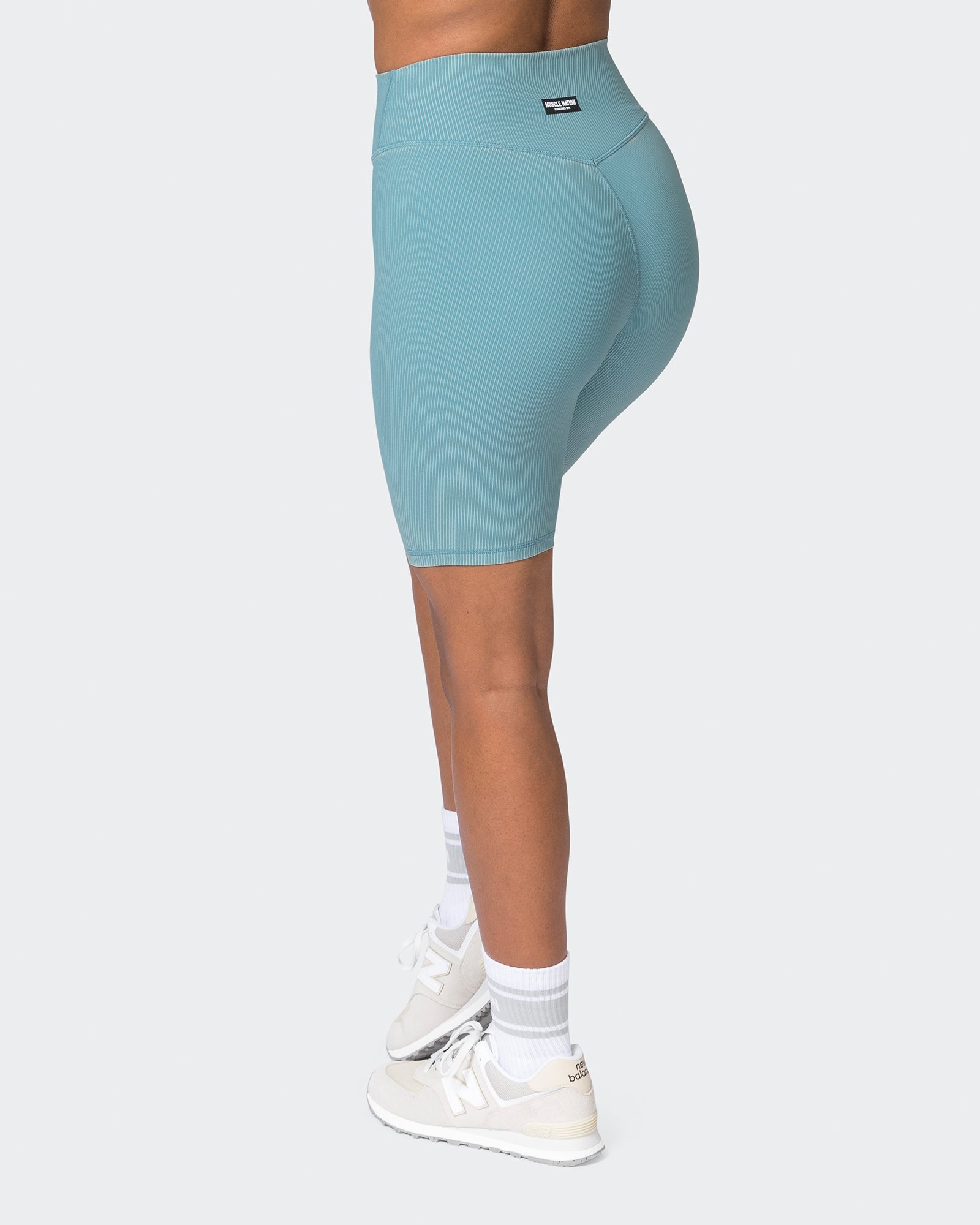 Zero Rise Vintage Rib Referee Length Shorts - Washed Harbour-Shorts-XXS-072327WSHHRB-XXS-MNAPPRL26027-6-Muscle Nation