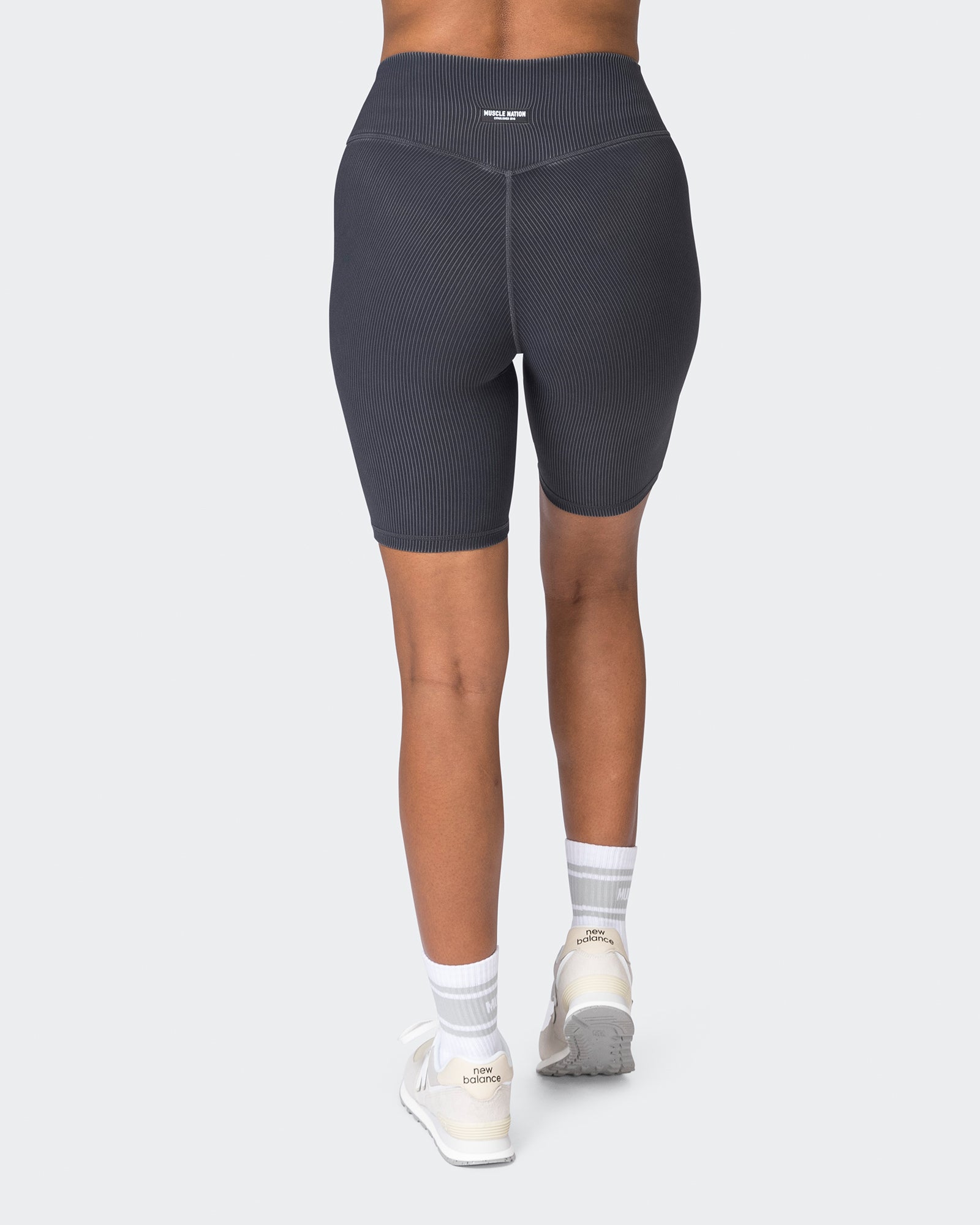 Zero Rise Vintage Rib Referee Length Shorts - Washed Black-Shorts-XXS-072327WSHBLK-XXS-MNAPPRL26009-6-Muscle Nation