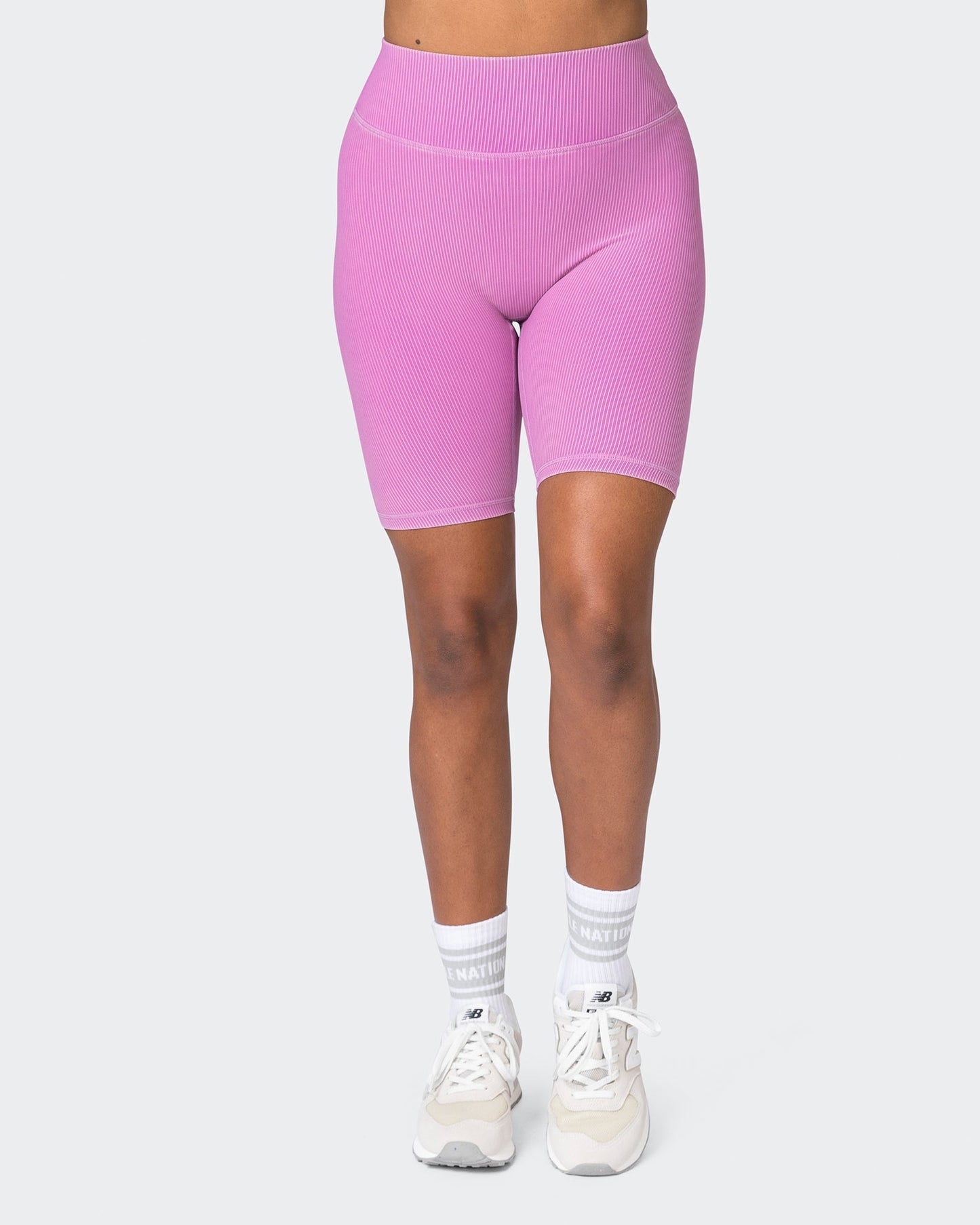 Zero Rise Vintage Rib Referee Length Shorts - Washed Dahlia-Shorts-XXS-072327WSHDHL-XXS-MNAPPRL26036-3-Muscle Nation
