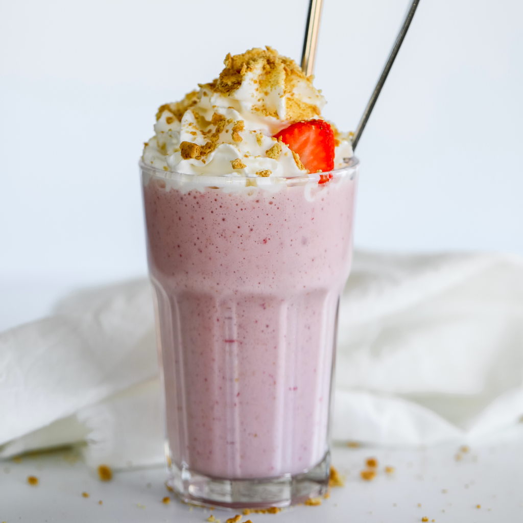 Clean Simple Eats Protein Powder Strawberry Cheesecake Milkshake