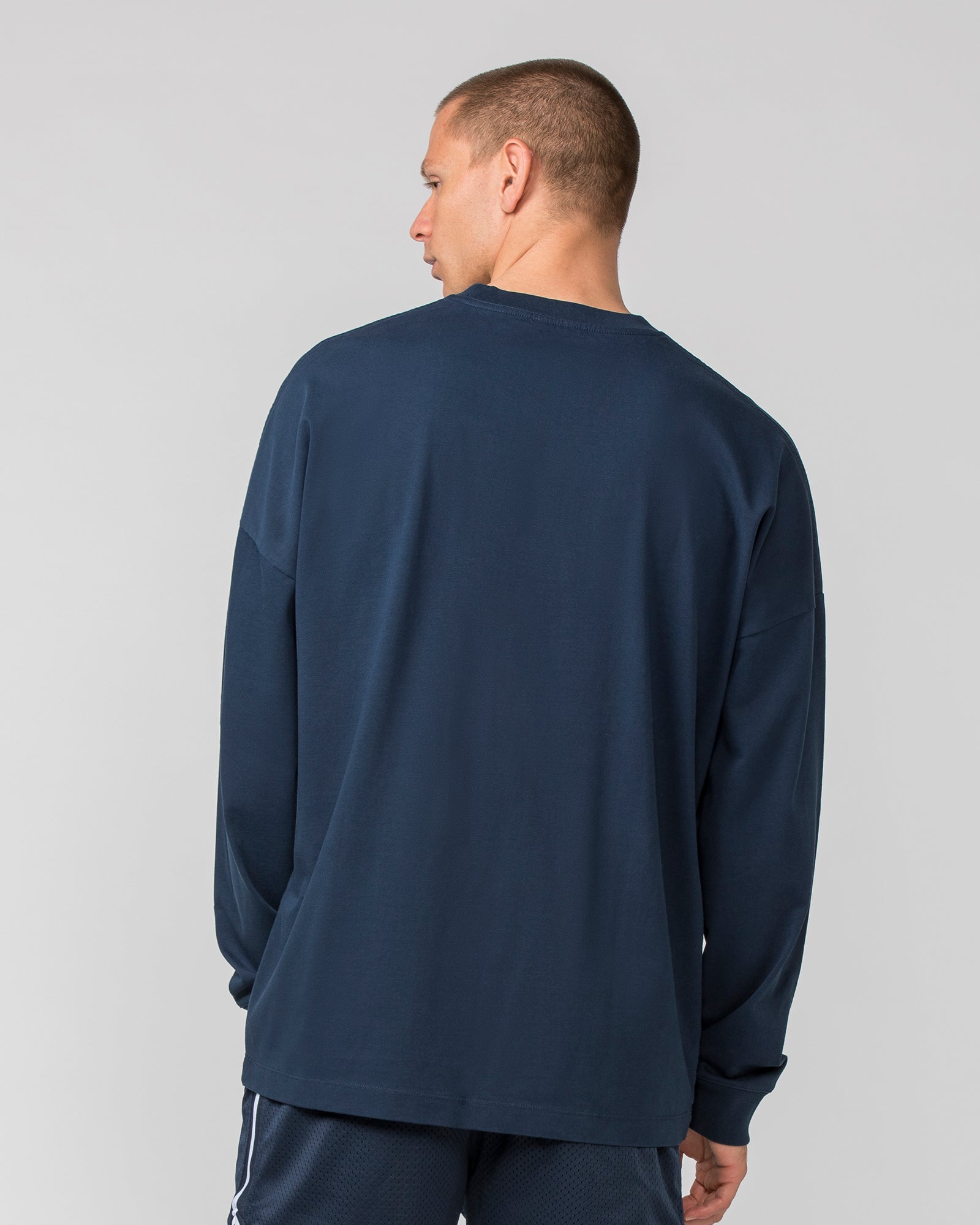 Worldwide Long Sleeve Tee - Navy-Long Sleeve T-Shirts-S-022443NAVY-S-MNAPPRL30705-5-Muscle Nation