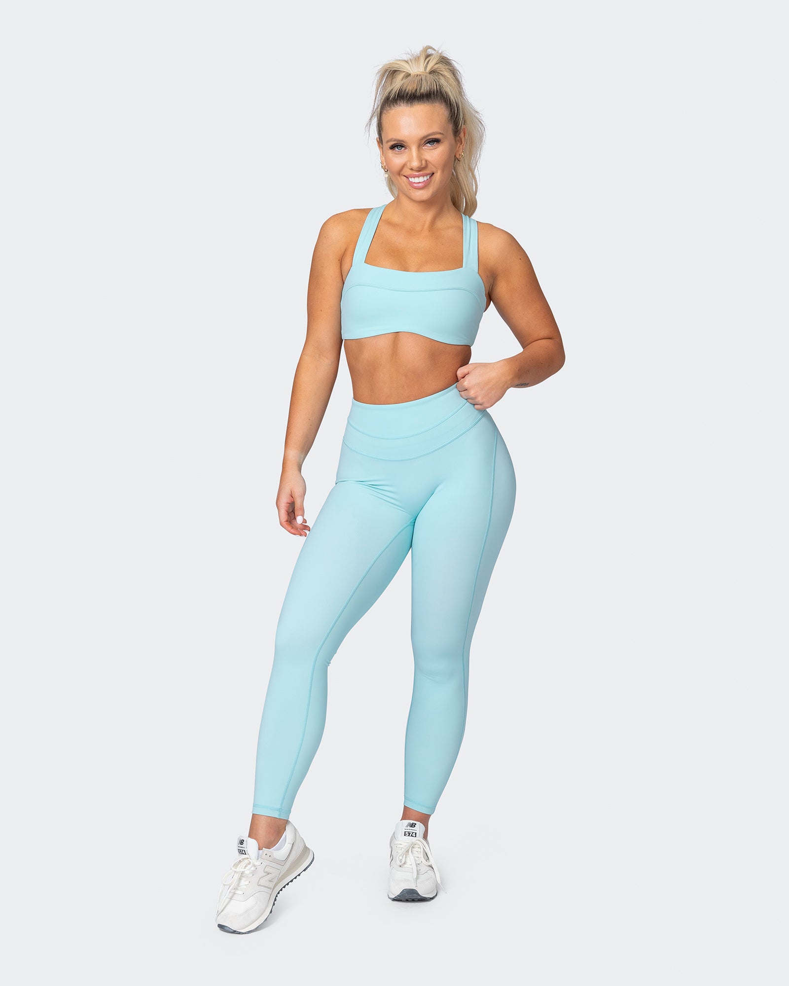 Second Skin Ankle Length Leggings - Cosmic Blue-Leggings-XXS-032323WSHCOBL-XXS-MNAPPRL22040-7-Muscle Nation