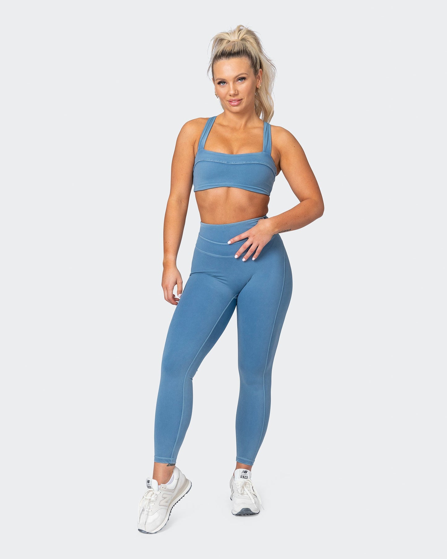 Second Skin Ankle Length Leggings - Washed High Tide-Leggings-XXS-032323WSHHITD-XXS-MNAPPRL22031-7-Muscle Nation
