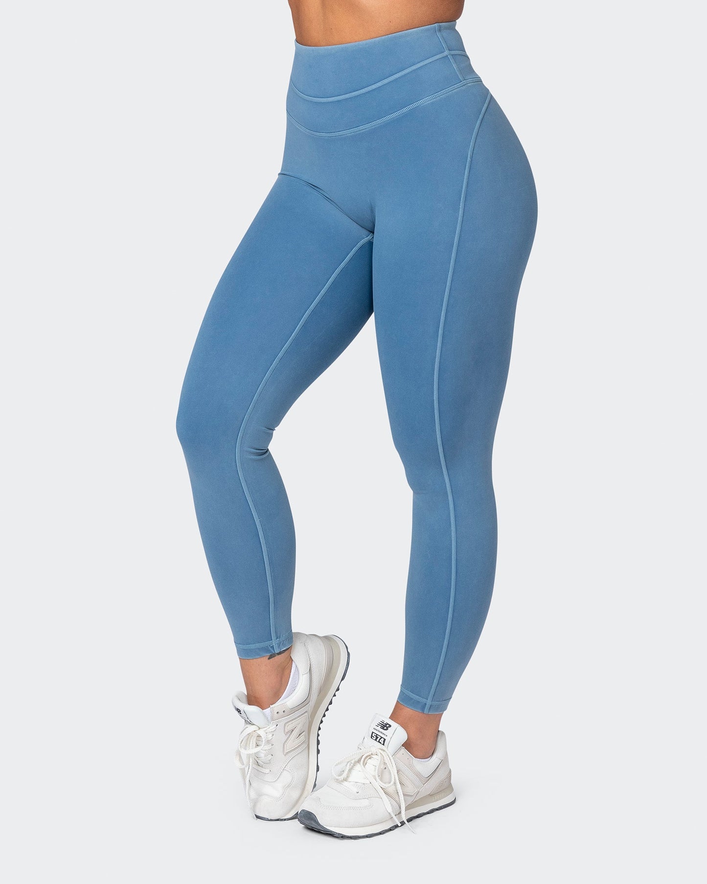Second Skin Ankle Length Leggings - Washed High Tide-Leggings-XXS-032323WSHHITD-XXS-MNAPPRL22031-3-Muscle Nation