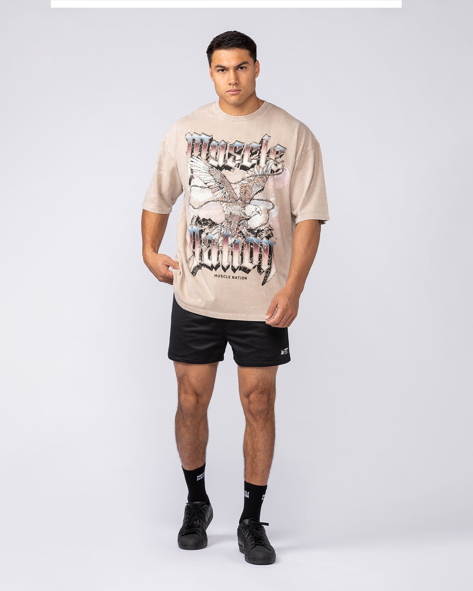 Take Flight Vintage Oversized Tee - Washed Beige-T-Shirts-XS-082535WBE-XS-MNAPPRL44001-6-Muscle Nation