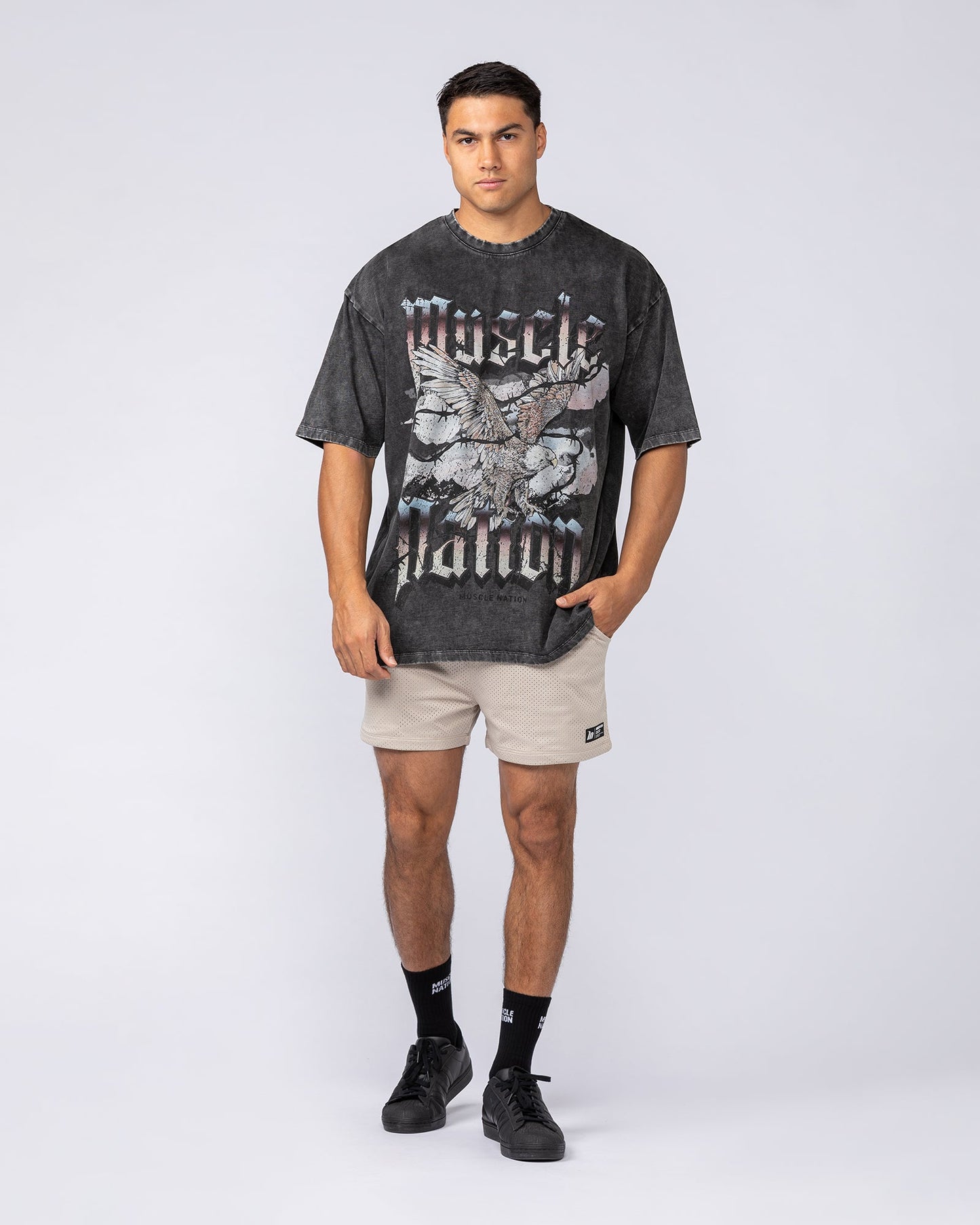 Take Flight Vintage Oversized Tee - Washed Black-T-Shirts-XS-082535WSHBLK-XS-MNAPPRL43993-5-Muscle Nation