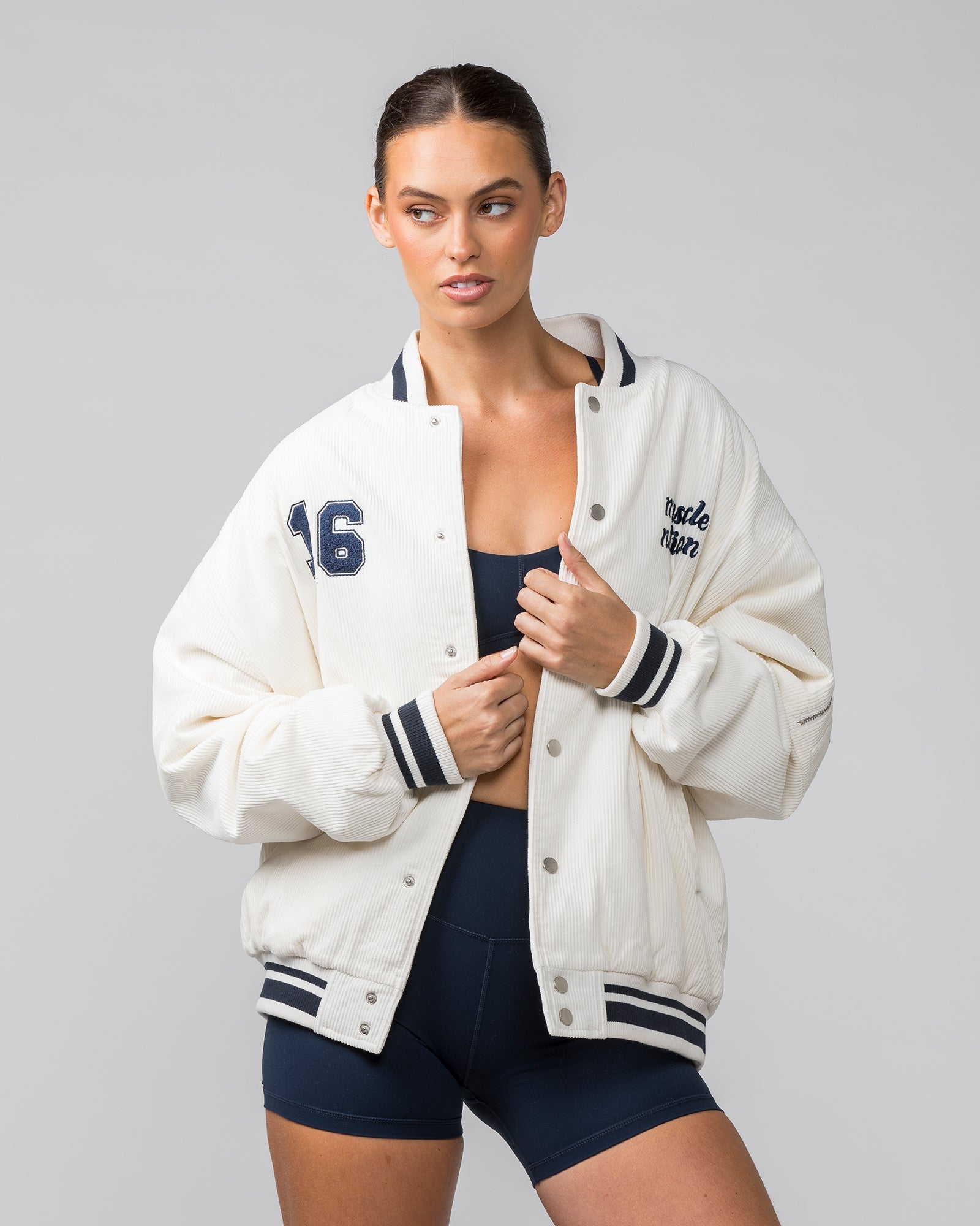 Retro Cord Bomber Jacket - Travertine-Jackets-XS-042420TRAV-XS-MNAPPRL31288-8-Muscle Nation
