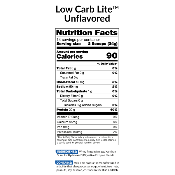 BUY 3 GET 3 FREE<br>LOW CARB LITE? UNFLAVORED PROTEIN POWDER