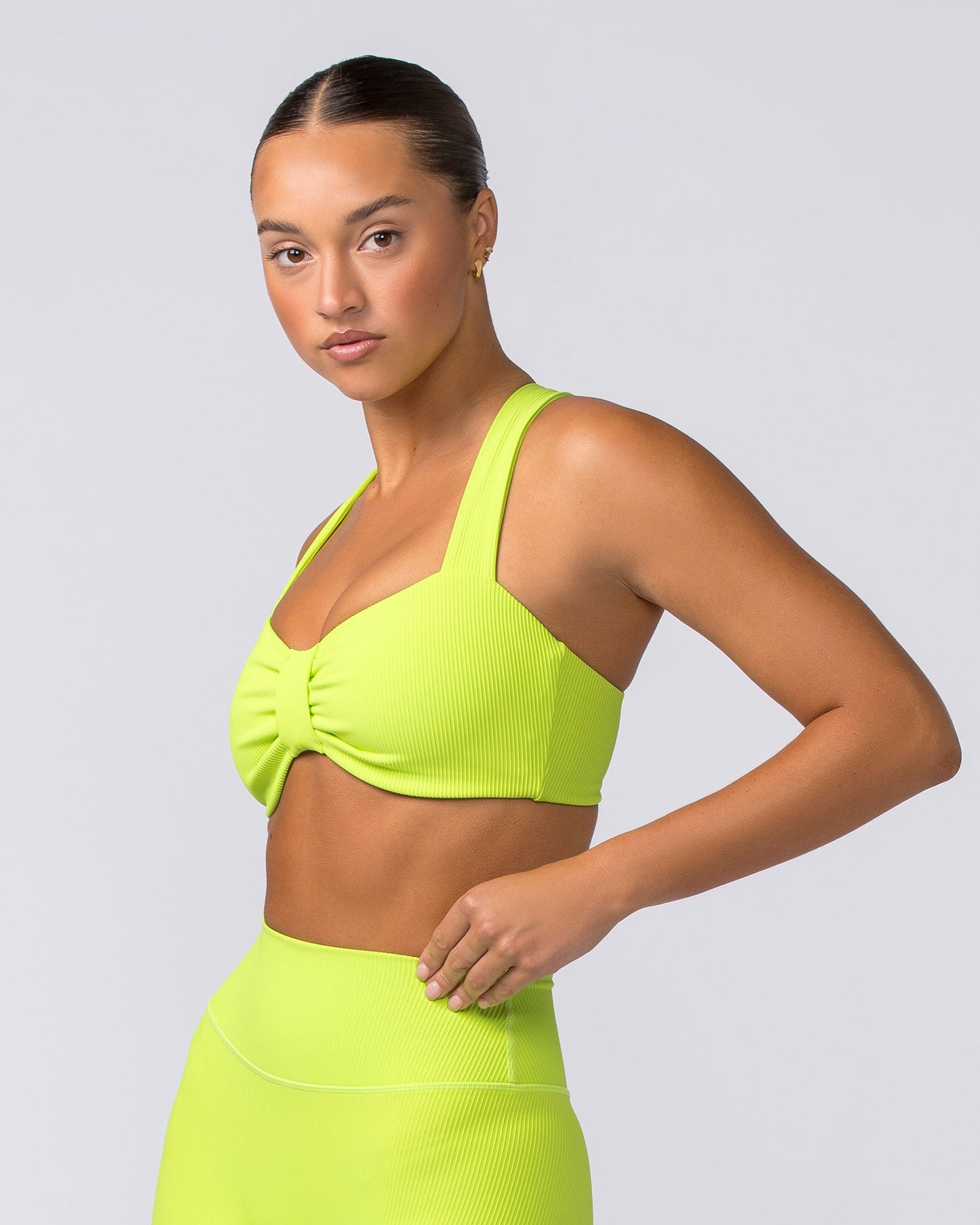 Lush Rib Bralette - Cyber Lime-Bralettes-XS-112374CYBLIME-XS-MNAPPRL27831-3-Muscle Nation