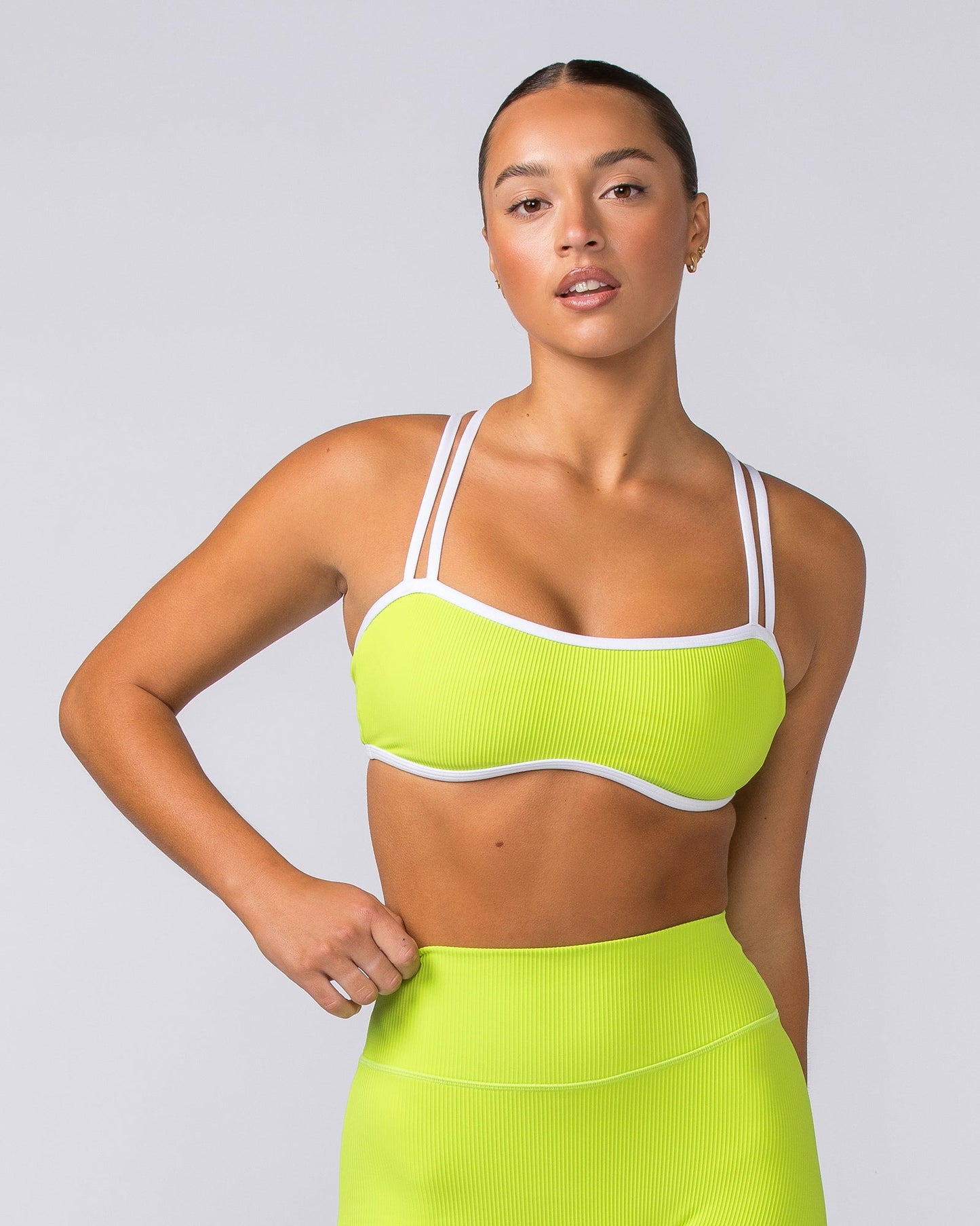 Curves Rib Bralette - Cyber Lime-Bralettes-XS-112373CYBLIME-XS-MNAPPRL27775-1-Muscle Nation