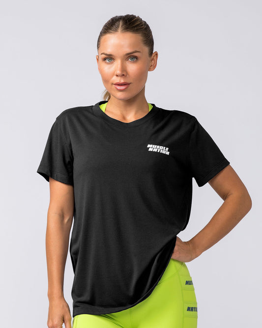 Faster Training Tee - Black-T-Shirts-XXS-112328BLK-XXS-MNAPPRL27428-1-Muscle Nation