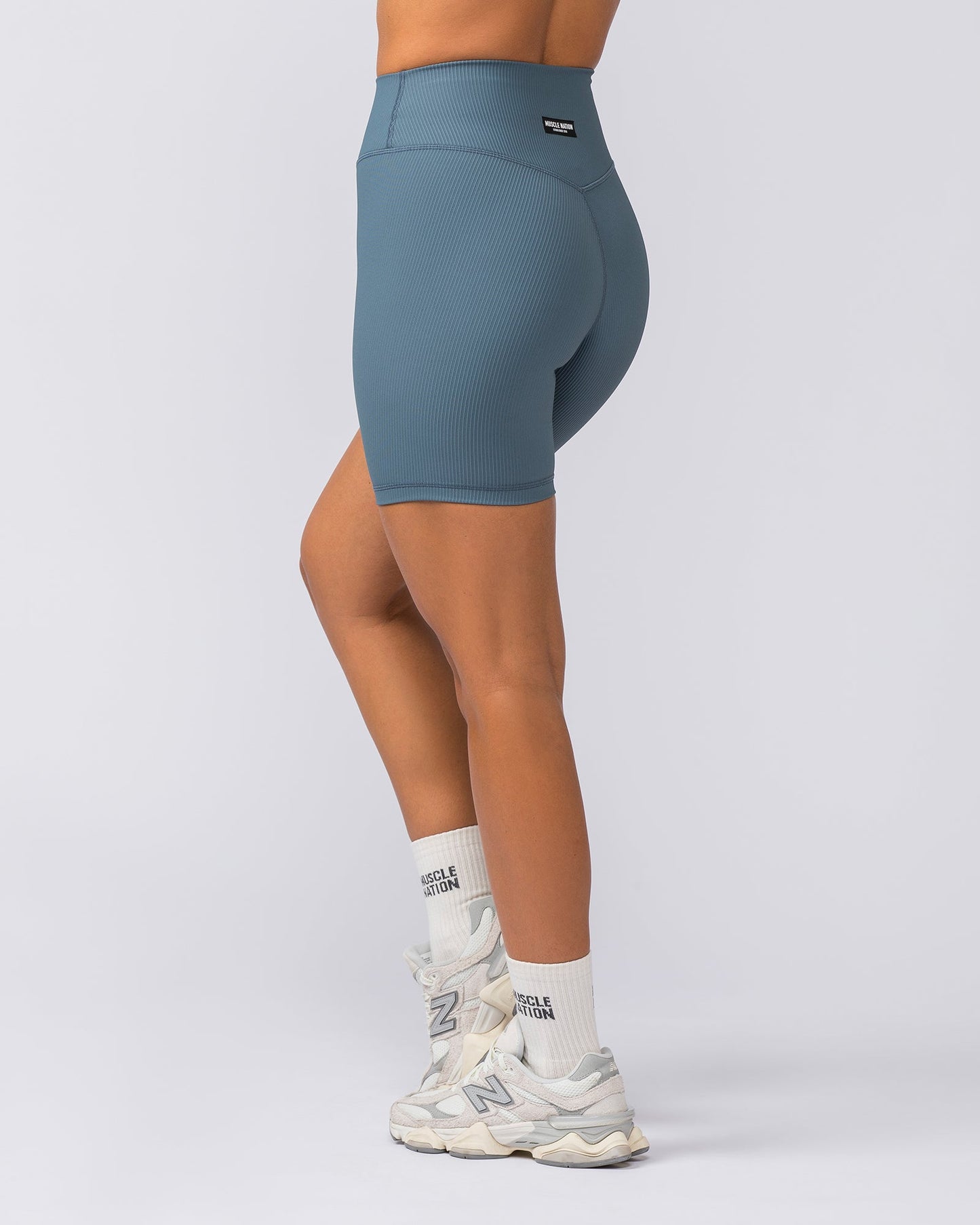 Zero Rise Rib Bike Shorts - Tidepool-Shorts-XXS-112375TIDEPOOL-XXS-MNAPPRL27848-5-Muscle Nation