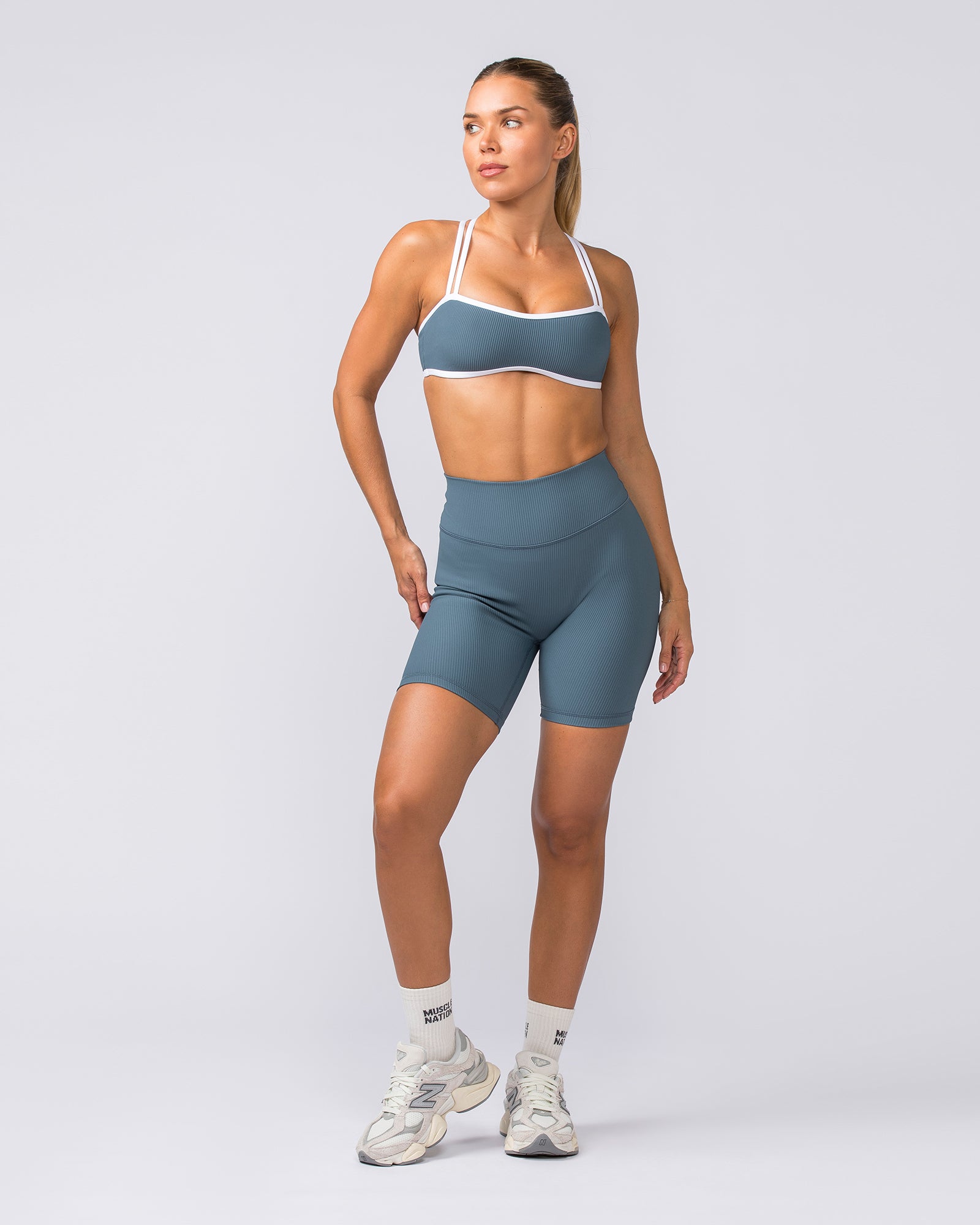 Zero Rise Rib Bike Shorts - Tidepool-Shorts-XXS-112375TIDEPOOL-XXS-MNAPPRL27848-7-Muscle Nation