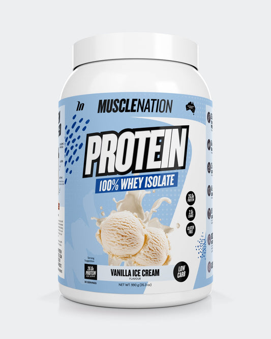 WHEY Protein Isolate - Vanilla Ice Cream - 30 serves-Whey Protein Powders-MNSUPPS0015-9359054001329-1-Muscle Nation