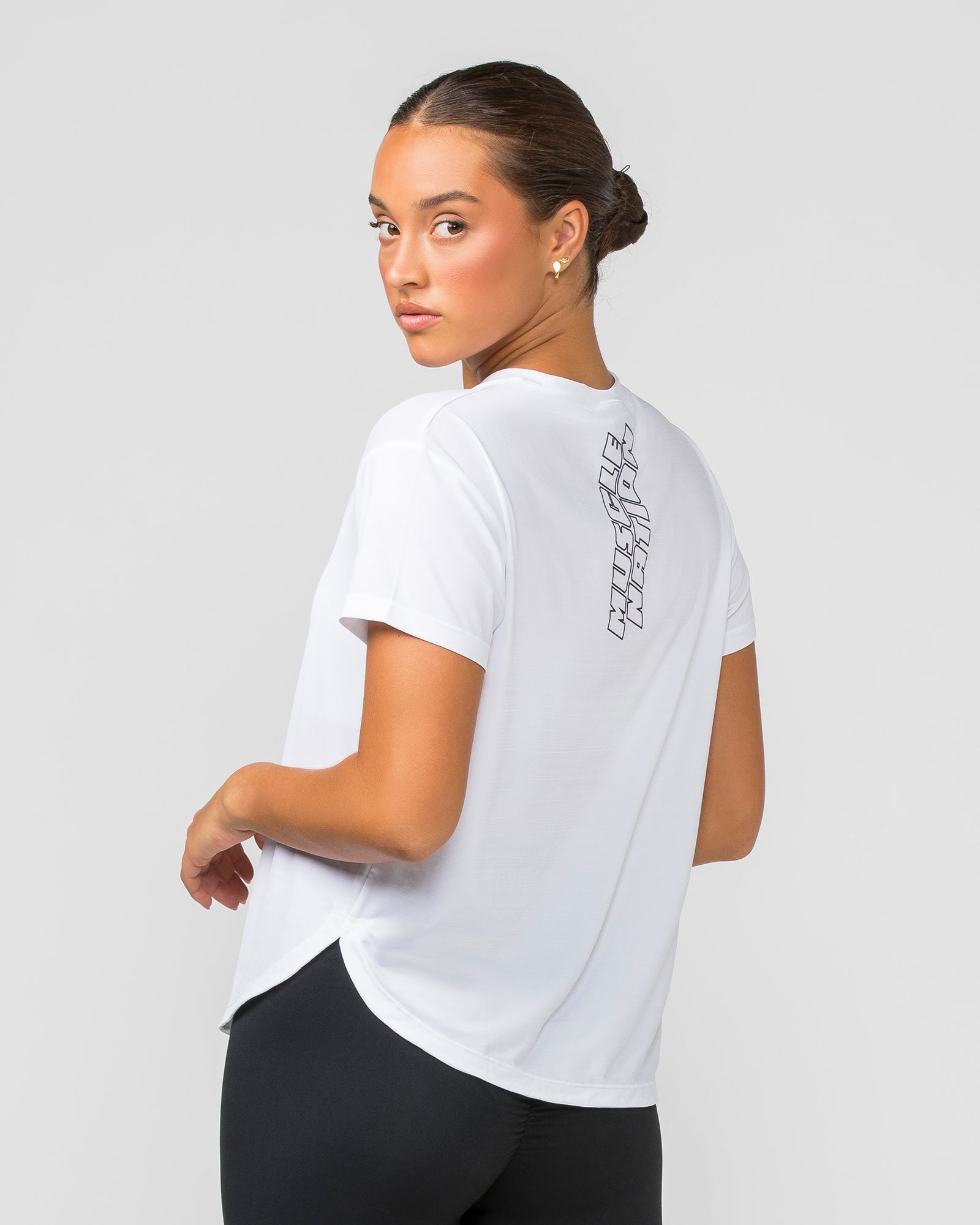 Ignite Training Tee - White-T-Shirts-XXS-112378WHT-XXS-MNAPPRL27983-4-Muscle Nation