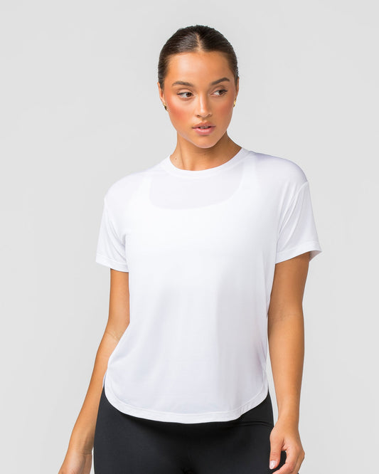 Ignite Training Tee - White-T-Shirts-XXS-112378WHT-XXS-MNAPPRL27983-1-Muscle Nation