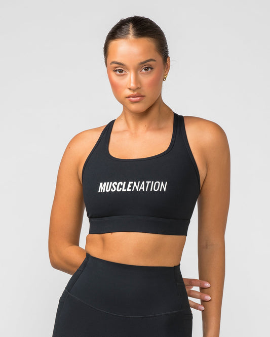 Stamina Moulded Bra - Black-Sports Bras-XS-042318BLK-XS-MNAPPRL23735-1-Muscle Nation