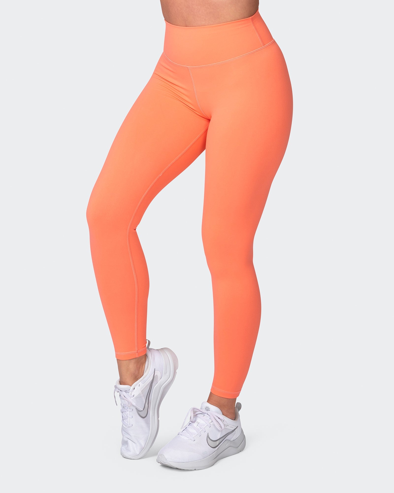Signature Scrunch Ankle Length Leggings - Hot Coral-Leggings-XXS-042374HTCORL-XXS-MNAPPRL22755-3-Muscle Nation