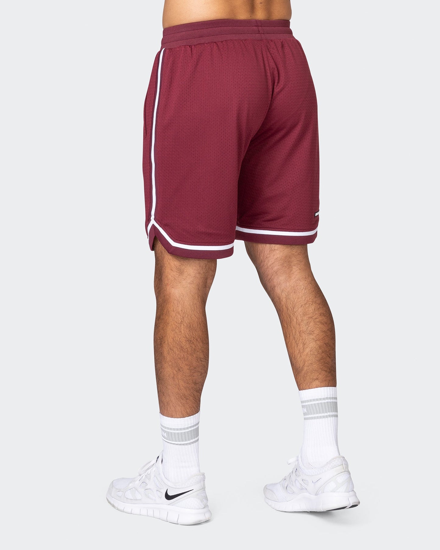 Mens 8" Basketball Shorts - Wine-Shorts-S-042366WINE-S-MNAPPRL22410-5-Muscle Nation
