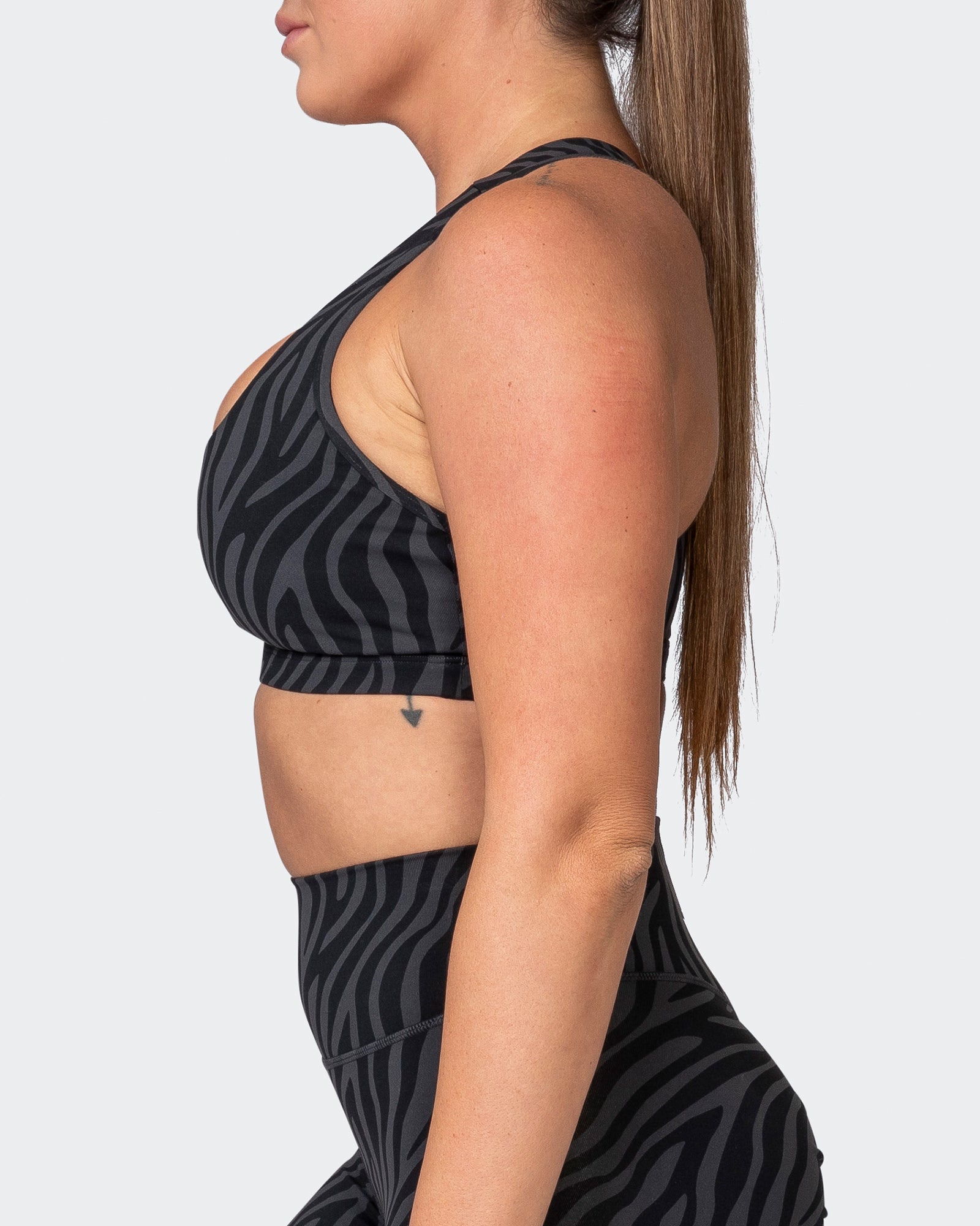 Flex Bra - Monochrome Zebra Print-Sports Bras-XS-042369MCHZEBPR-XS-MNAPPRL22590-4-Muscle Nation