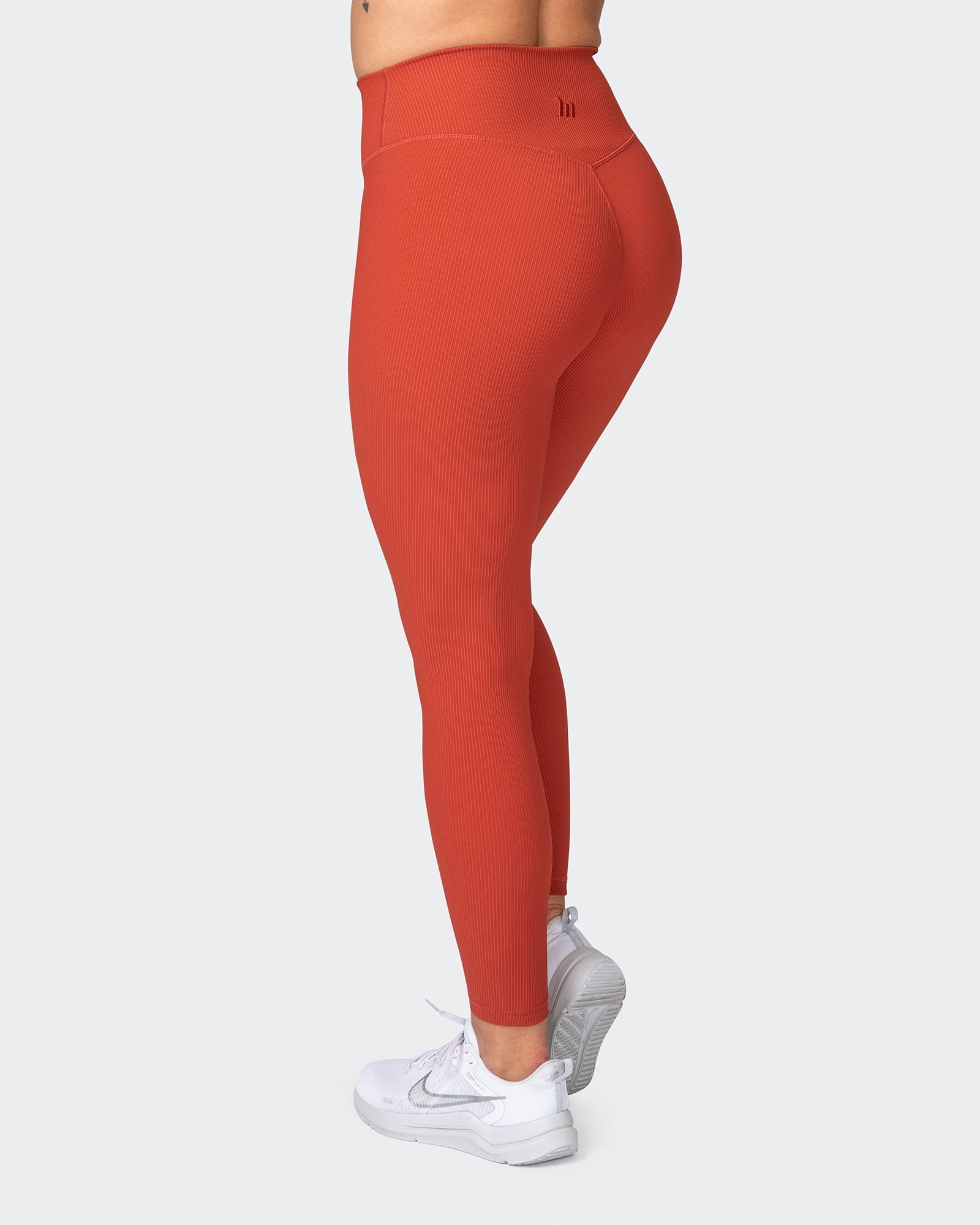 Zero Rise Rib Ankle Length Leggings - Burnt Orange-Leggings-XXS-042383BRORNG-XXS-MNAPPRL23103-5-Muscle Nation
