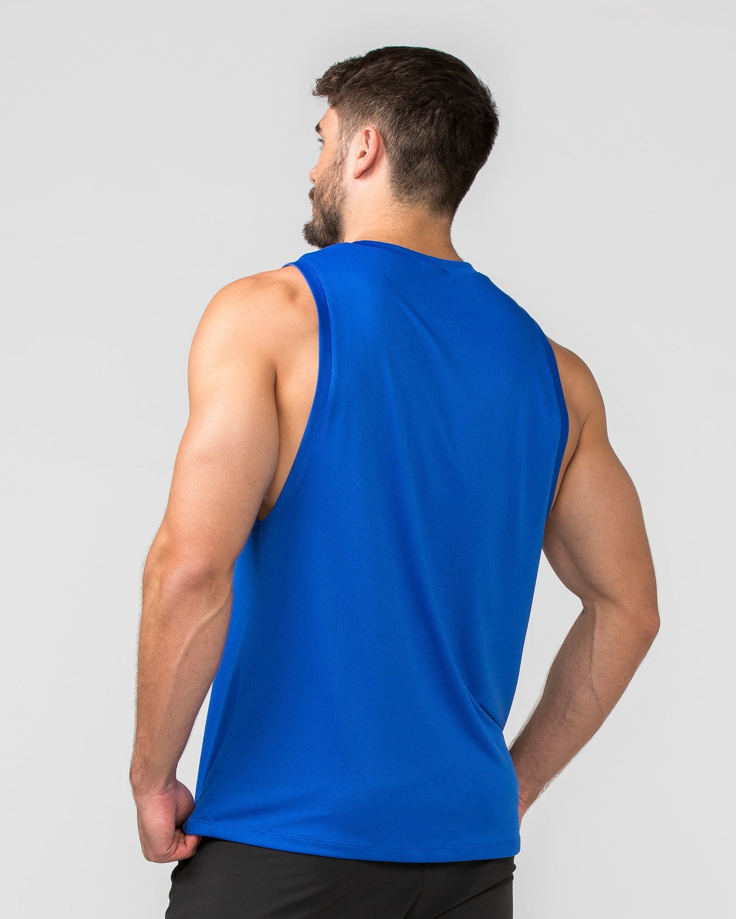 Burly Training Tank - Bondi Blue-Singlets & Tanks-S-012409BONDIBLU-S-MNAPPRL29156-3-Muscle Nation