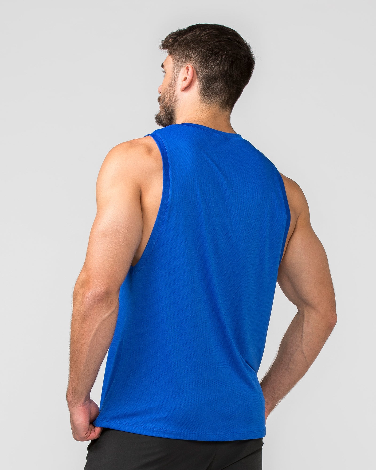 Burly Training Tank - Bondi Blue-Singlets & Tanks-S-012409BONDIBLU-S-MNAPPRL29156-3-Muscle Nation
