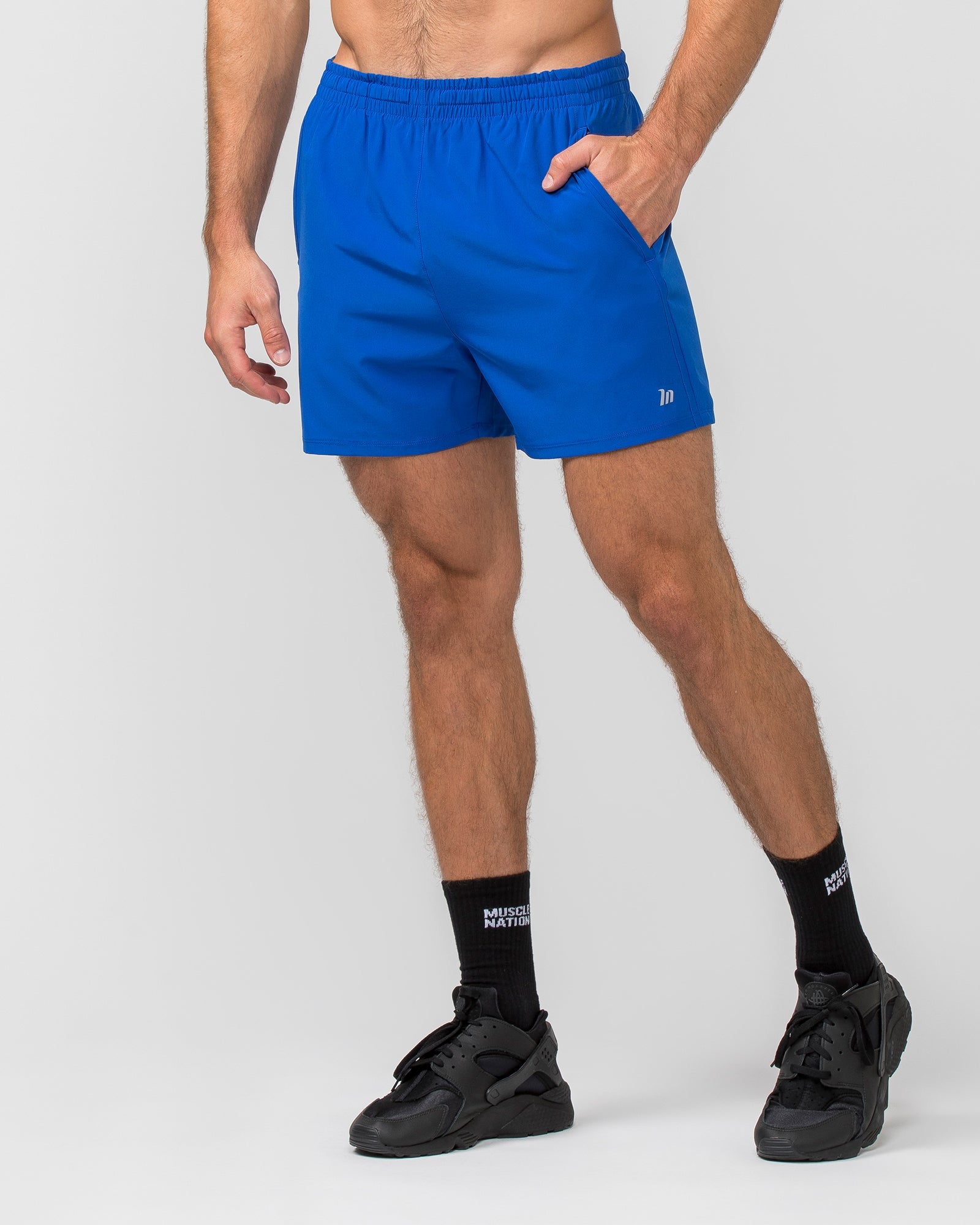 New Heights 4" Shorts - Bondi Blue-Shorts-S-012410BONDIBLU-S-MNAPPRL29177-2-Muscle Nation