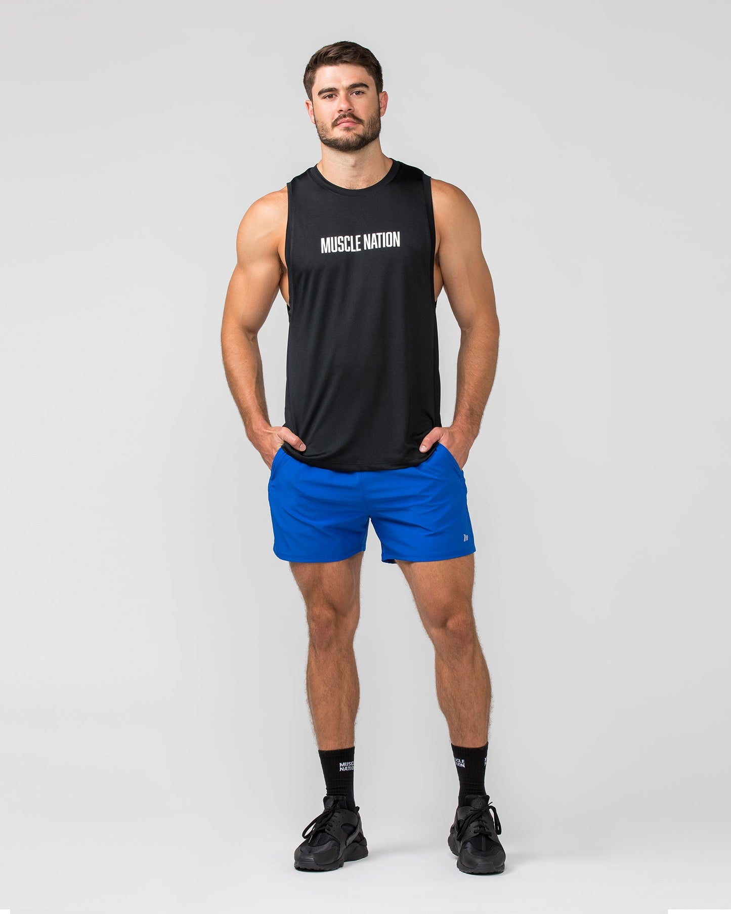 New Heights 4" Shorts - Bondi Blue-Shorts-S-012410BONDIBLU-S-MNAPPRL29177-8-Muscle Nation