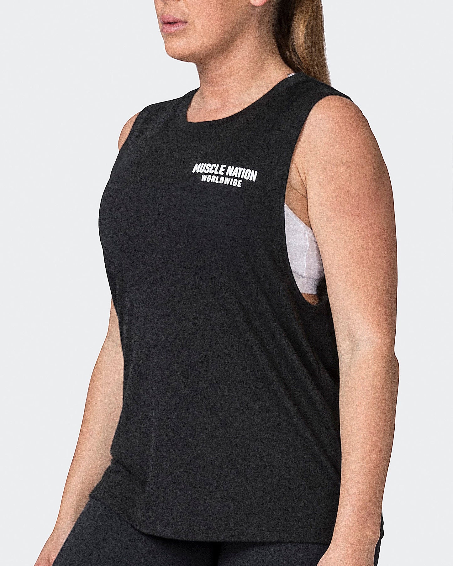 Worldwide Drop Arm Tank - Black-Singlets & Tanks-XXS-042332BLK-XXS-MNAPPRL23869-3-Muscle Nation