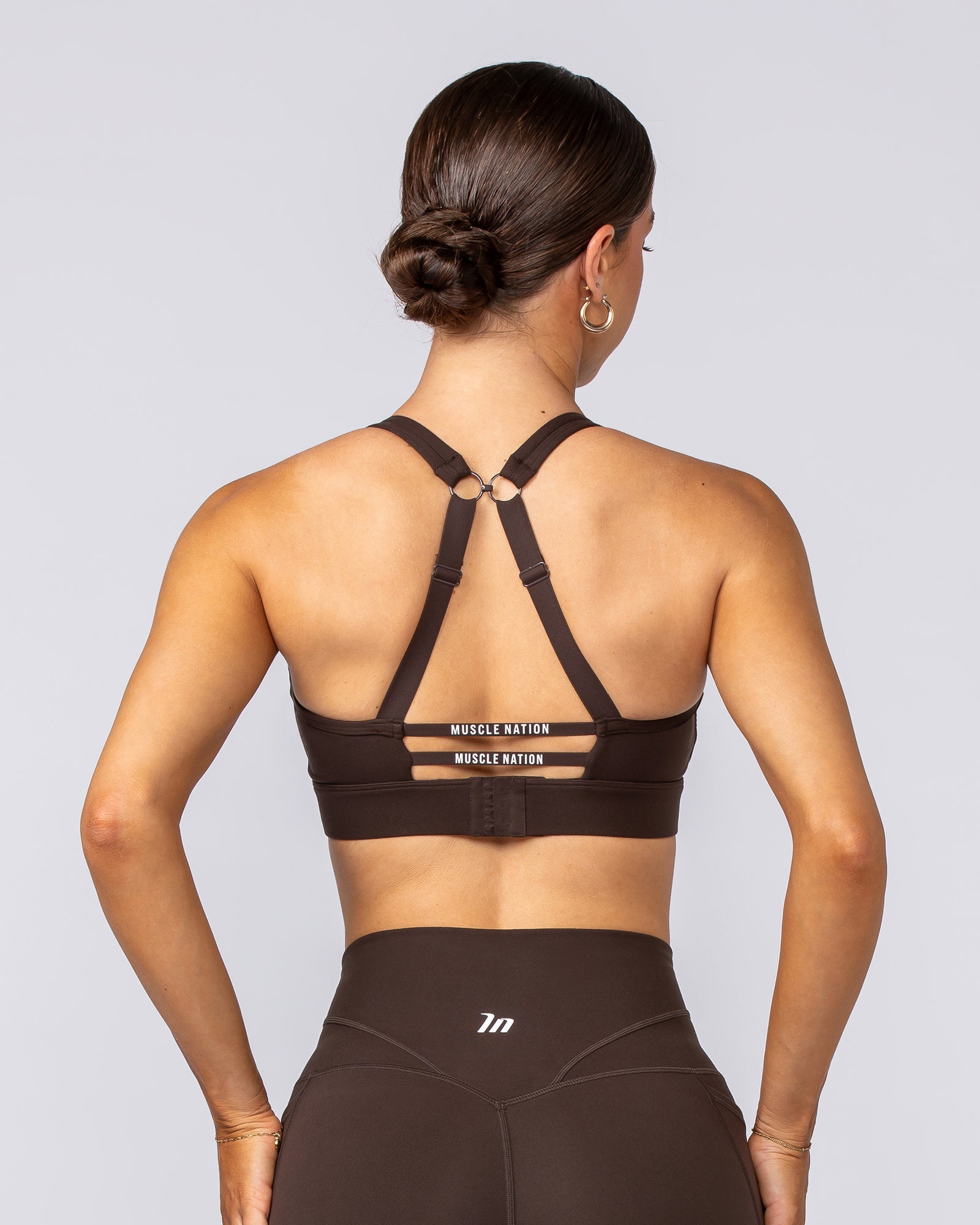 Elite Support Bra - Cocoa-Sports Bras-XXS-022501COCOA-XXS-MNAPPRL40752-4-Muscle Nation