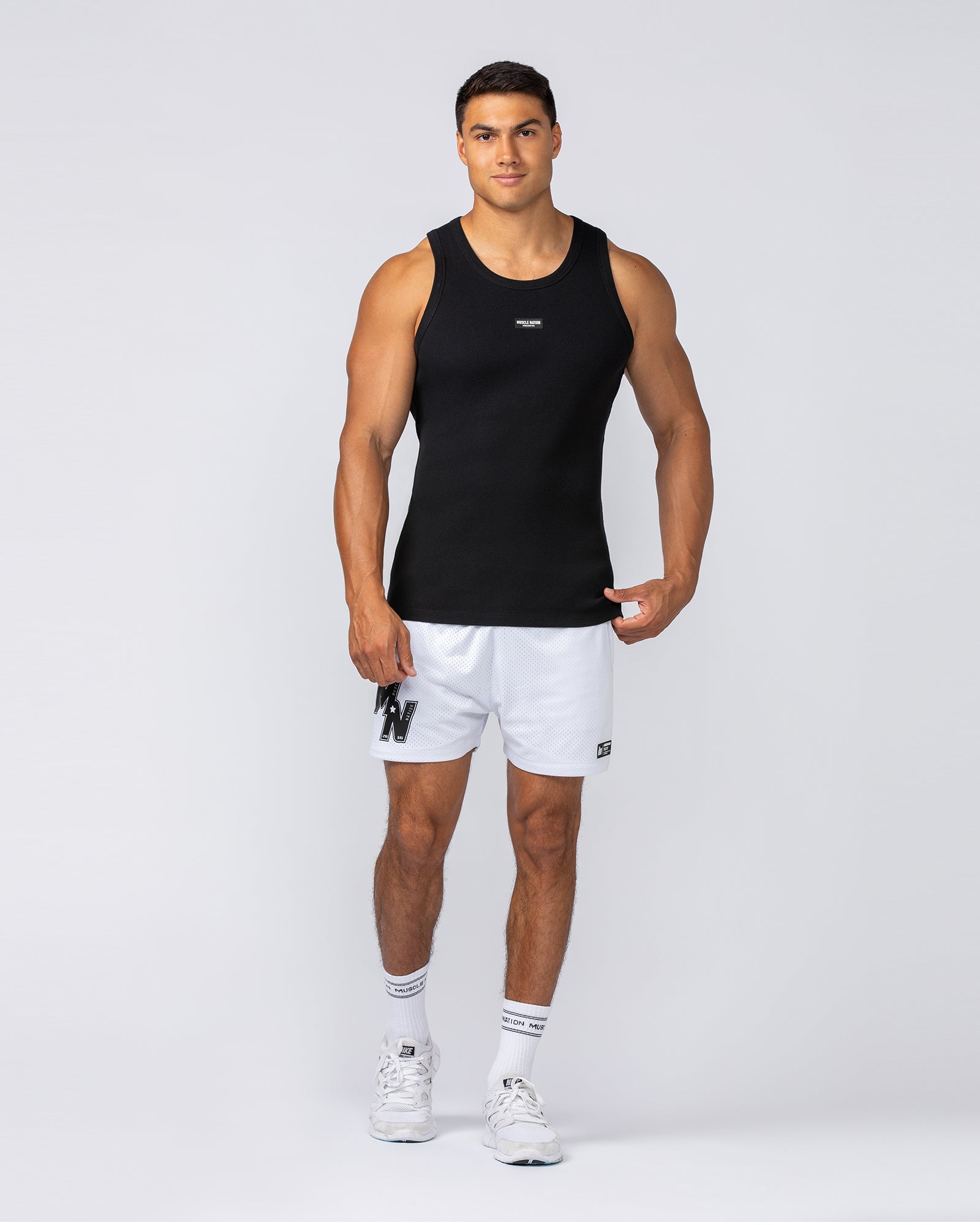 Throwback Lay Up 3.5" Shorts - White-Shorts-S-092415WHT-S-MNAPPRL40097-7-Muscle Nation