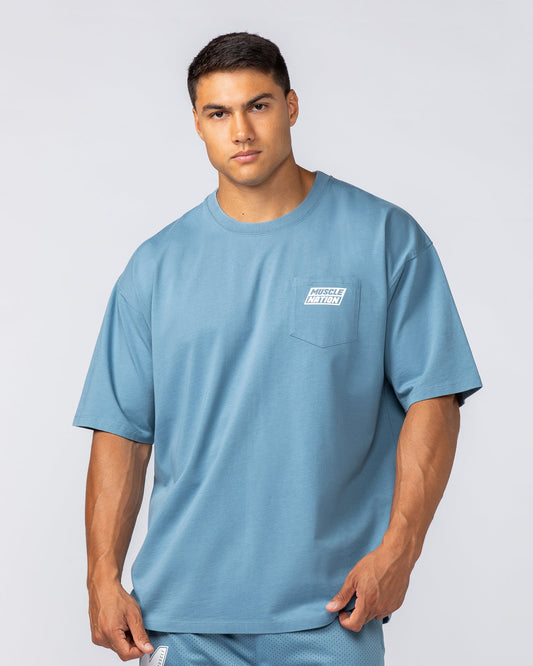 Oversized Pocket Pump Cover - Pale Thunder-T-Shirts-XS-092414PLTHNDR-XS-MNAPPRL40089-1-Muscle Nation